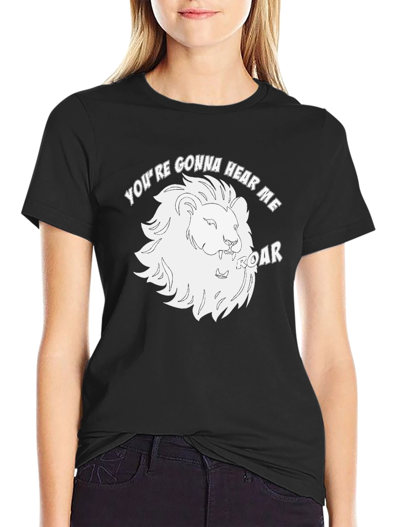 Black Lion Roar Graphic T-Shirt view 2