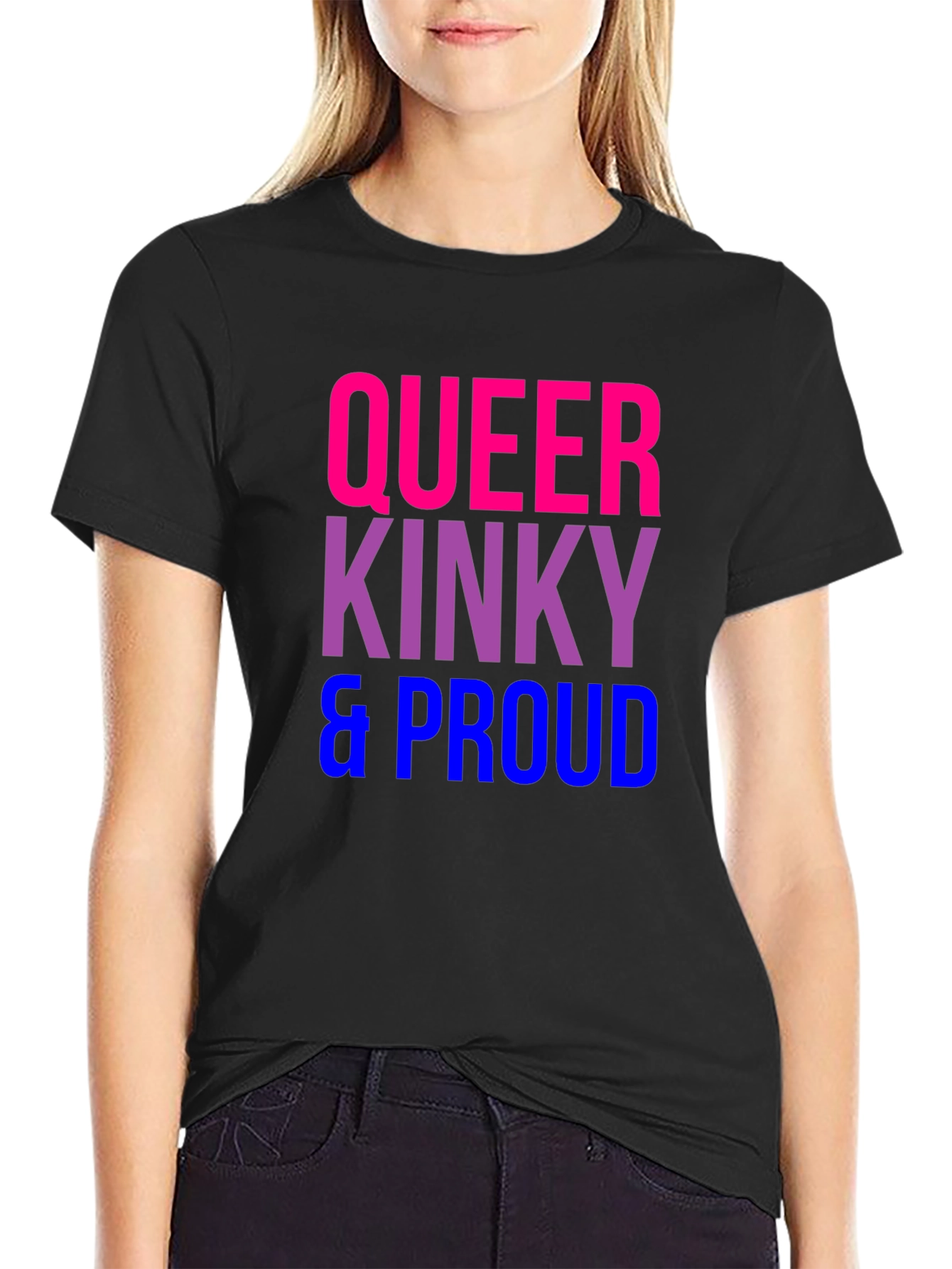 Queer Kinky & Proud Graphic Tee - Bi Pride Shirt - 2