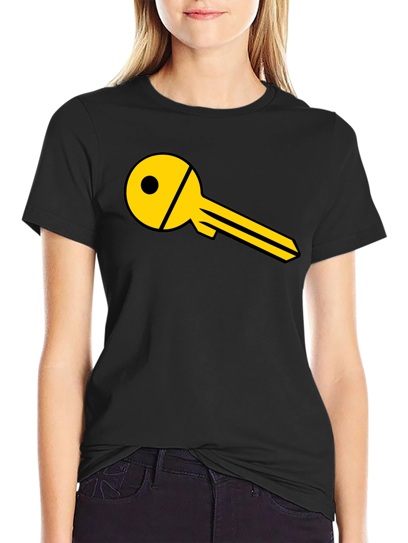 Black Key Graphic Black T-Shirt view 2
