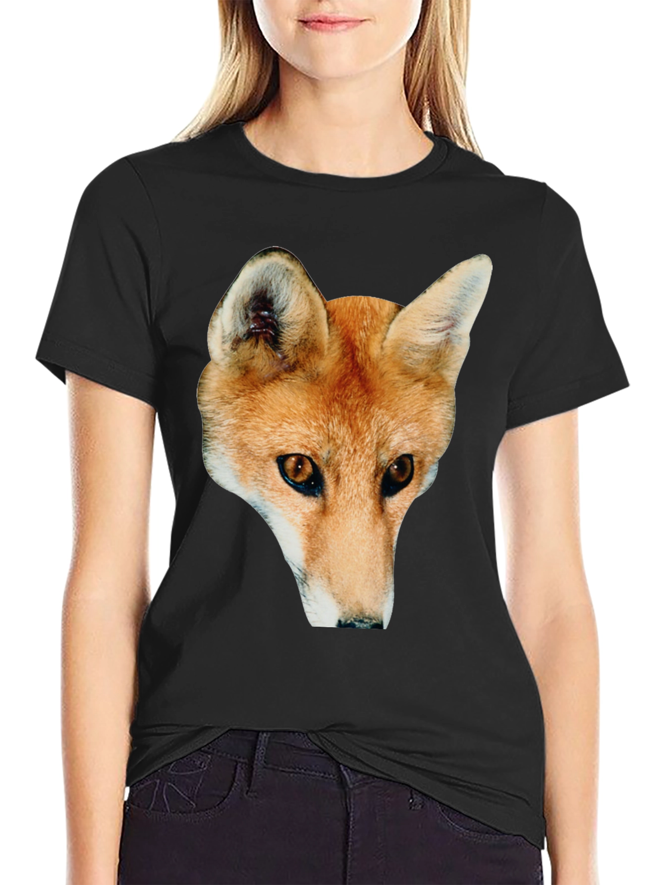 Black Fox Graphic Black T-Shirt view 2