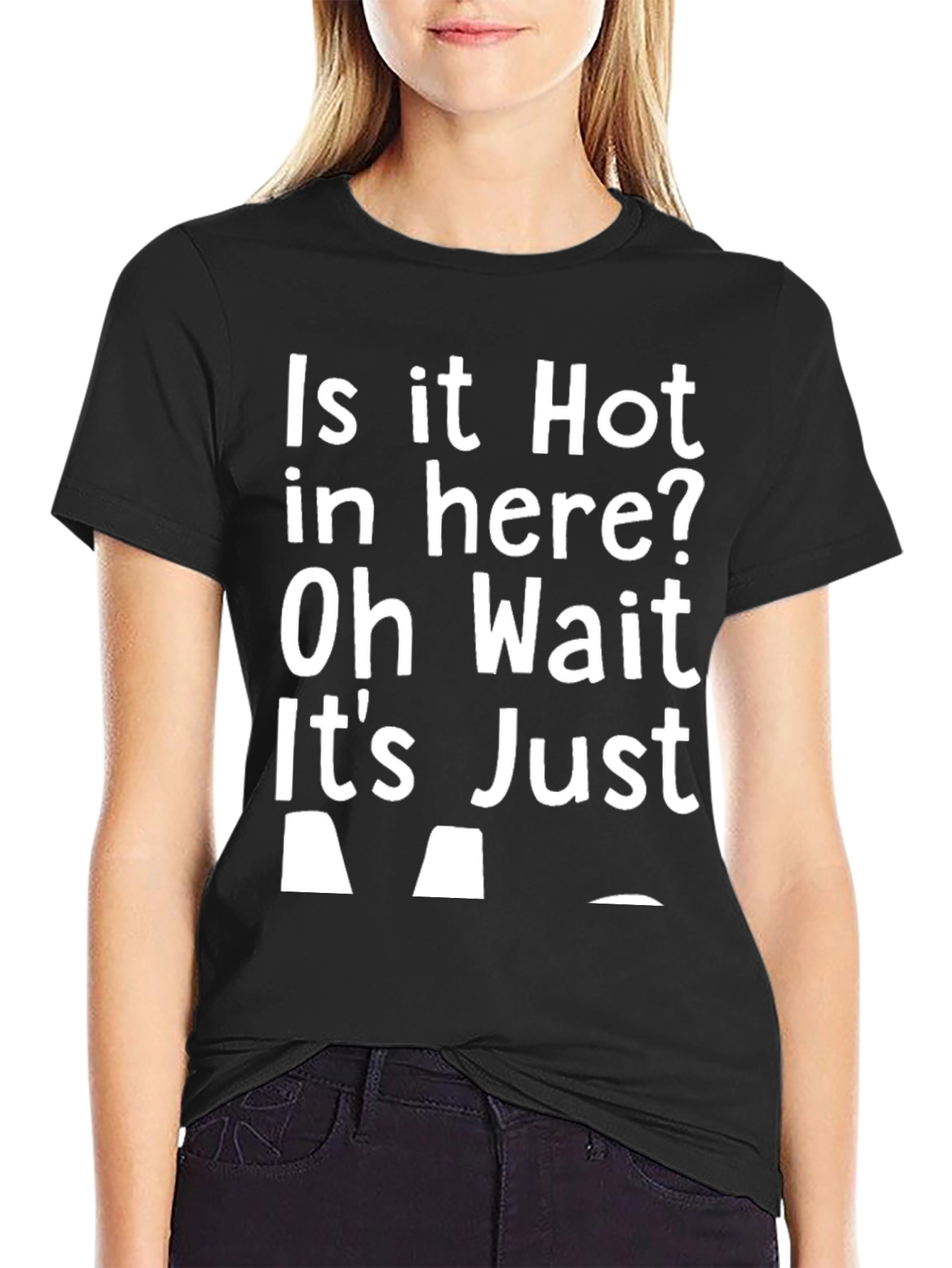 Black Funny "Is It Hot In Here?" Graphic Tee view 2