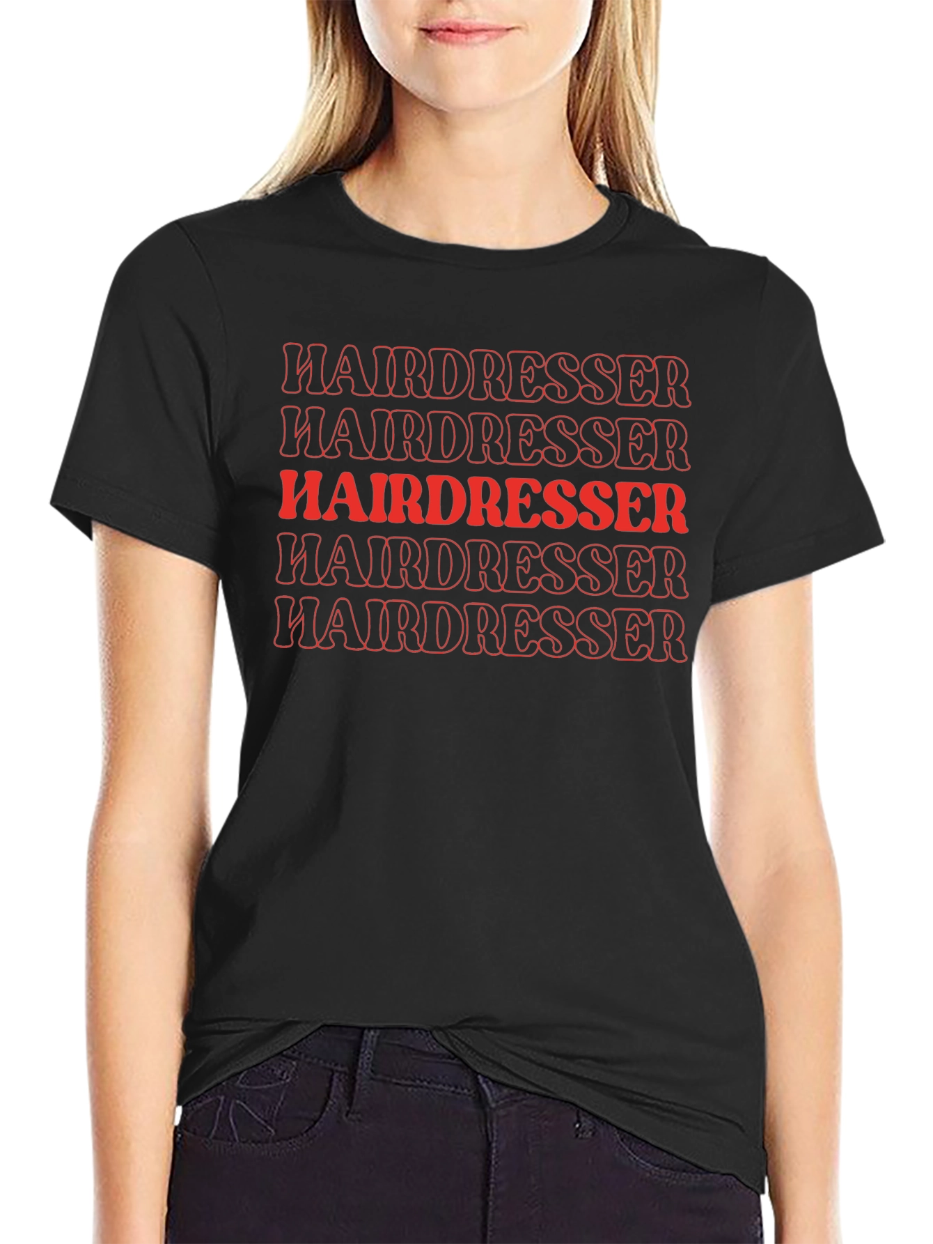 Black Hairdresser T-Shirt - Stylish Graphic Tee view 2