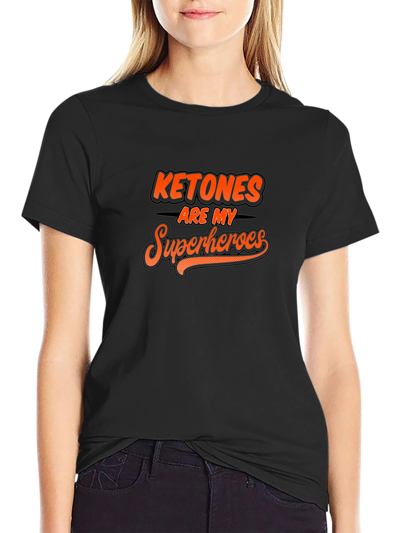 Black Ketones Are My Superheroes Black T-Shirt view 2