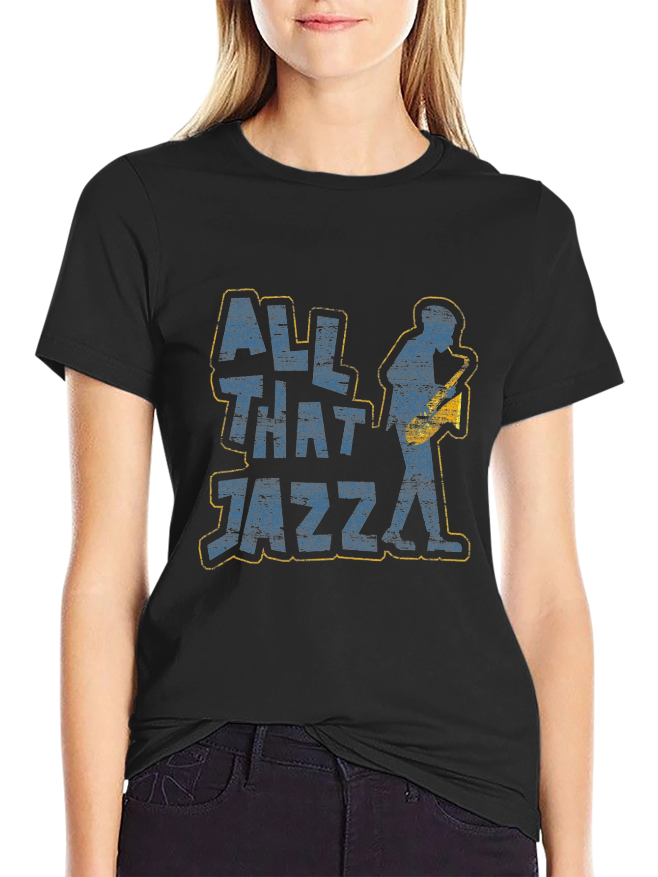 Black All That Jazz Graphic T-Shirt view 2