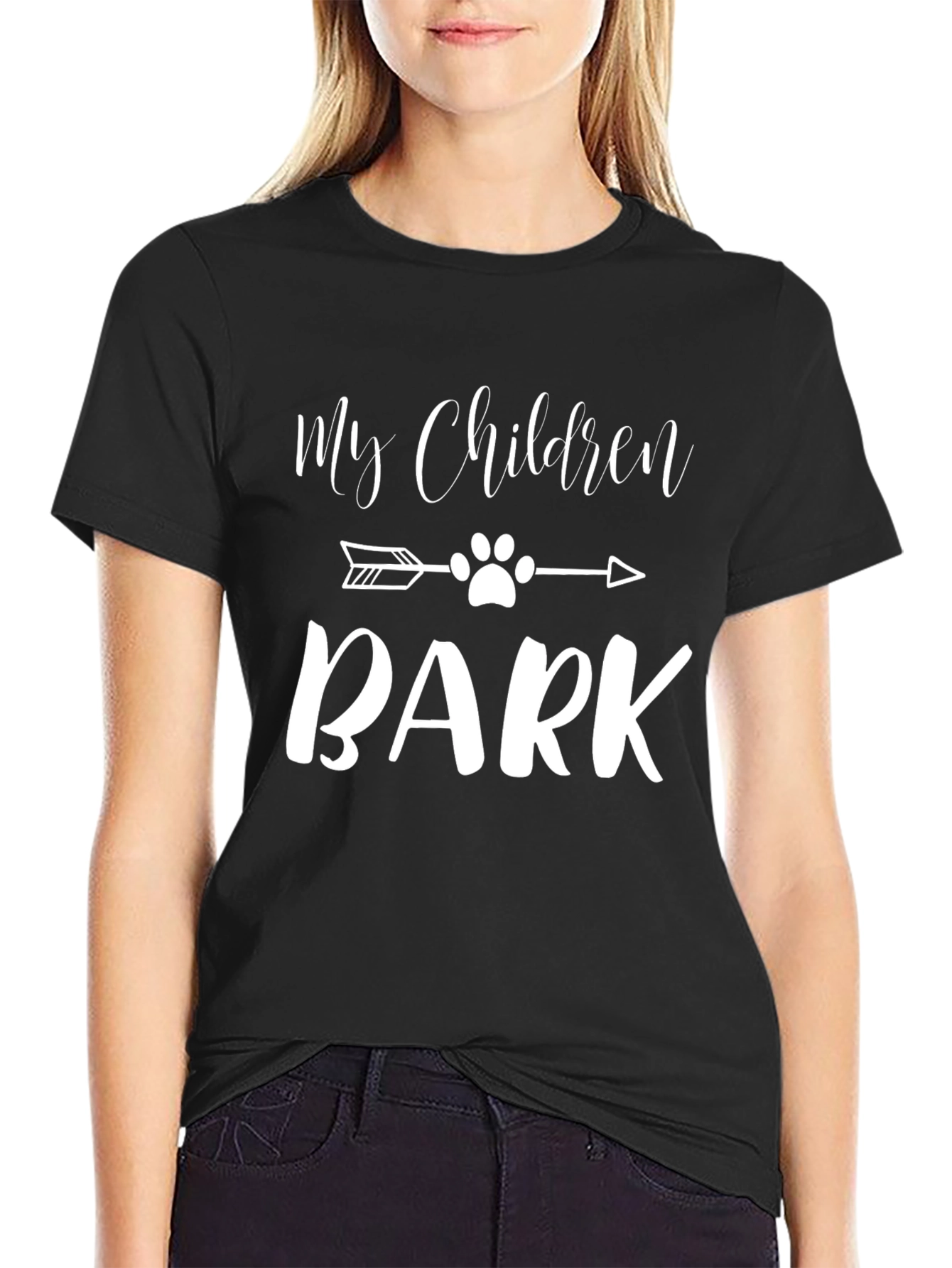 Black My Children Bark T-Shirt - Dog Lover Tee view 2