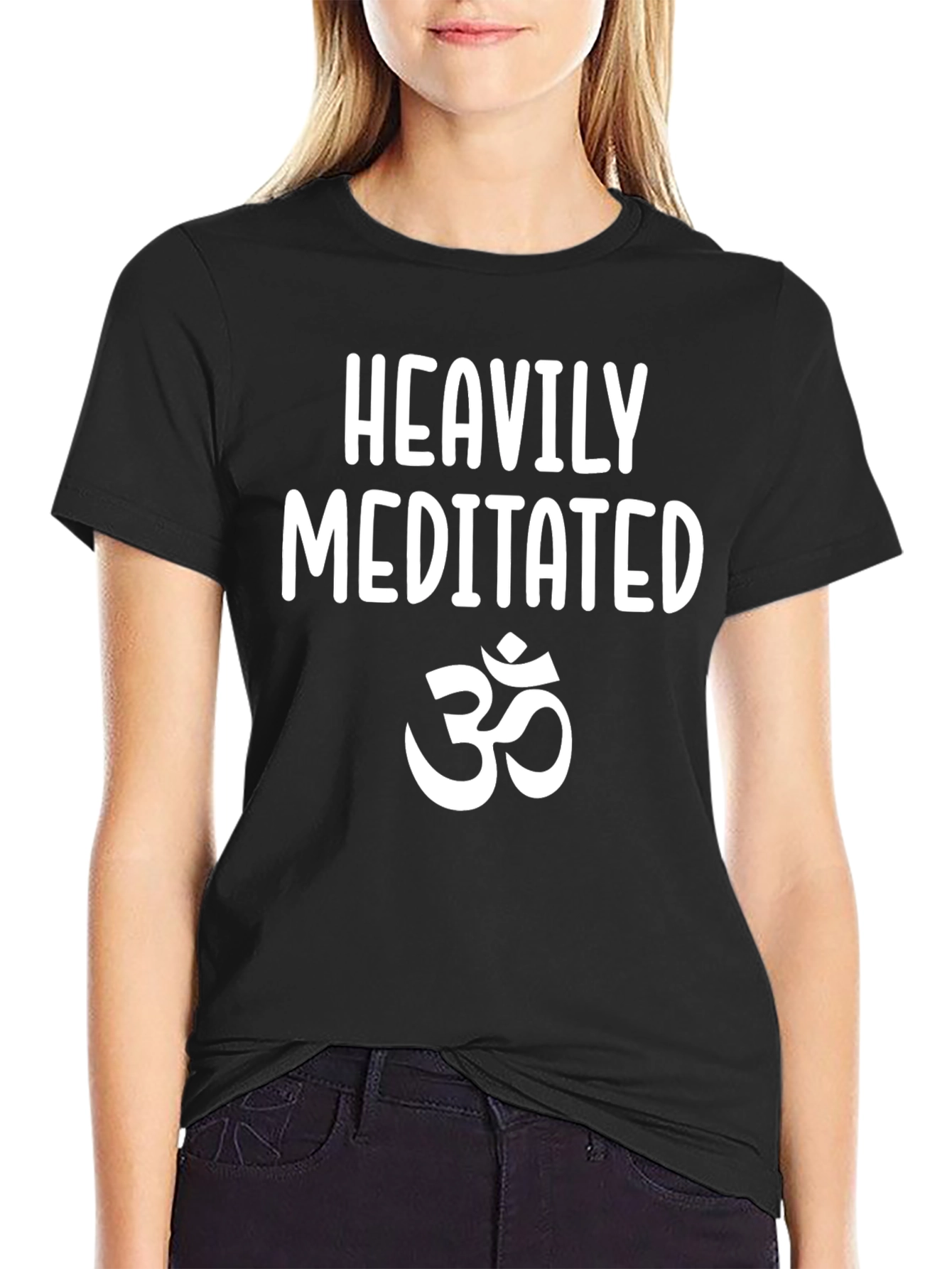 Black Heavily Meditated Graphic T-Shirt view 2