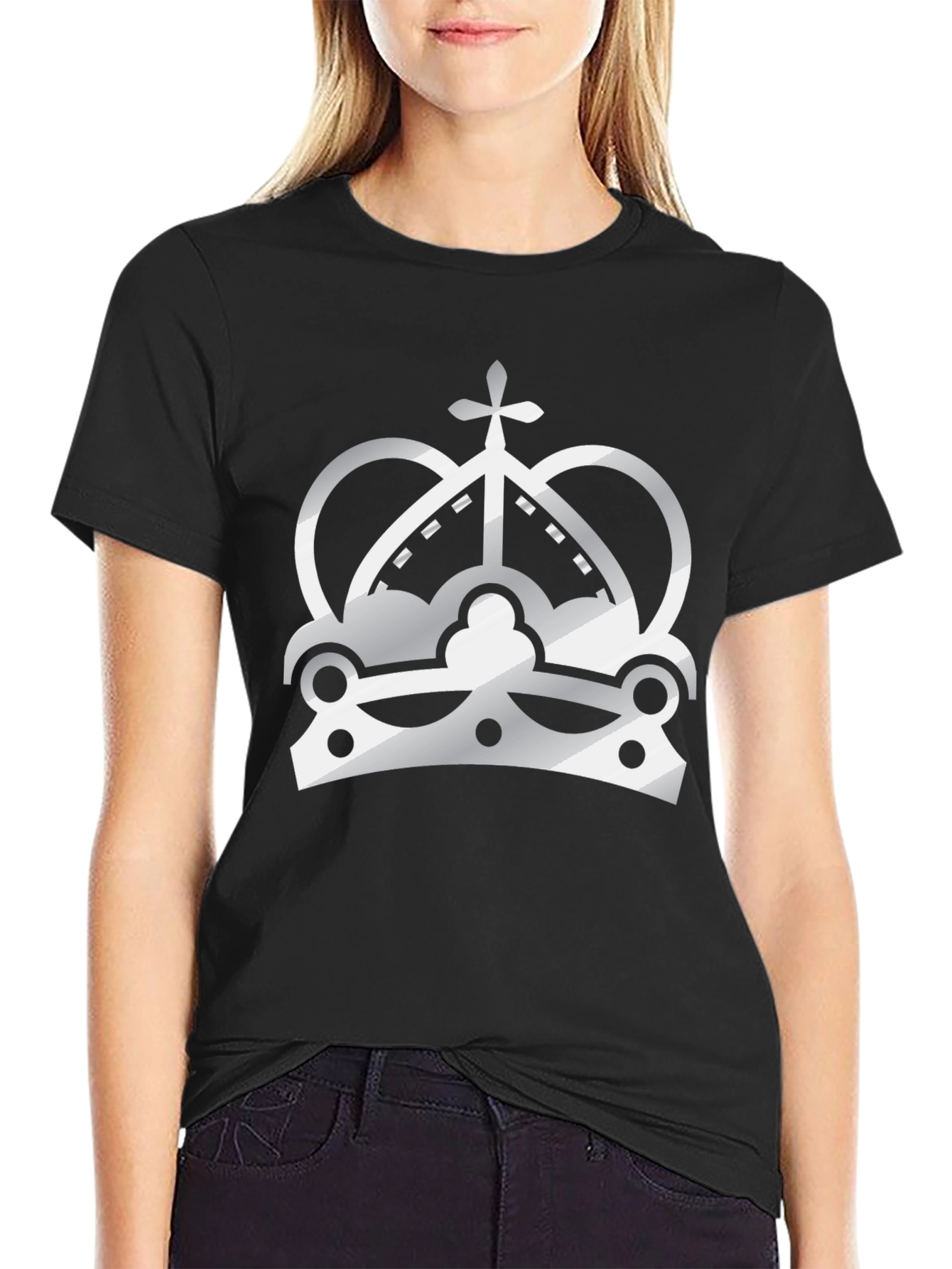 Black Crown Graphic Black T-Shirt - Stylish Streetwear view 2