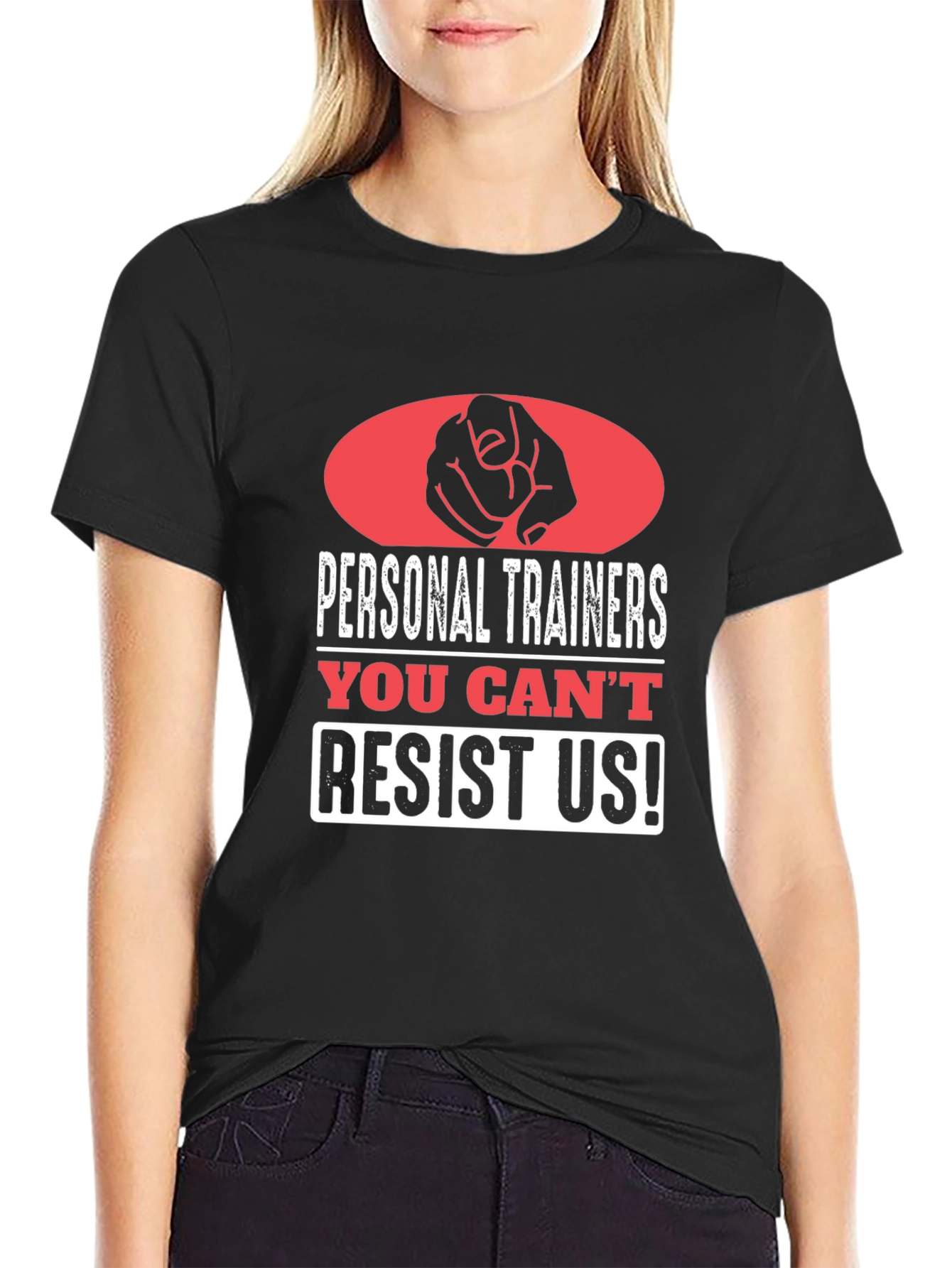 Black Personal Trainers Graphic Tee - You Can't Resist Us! view 2