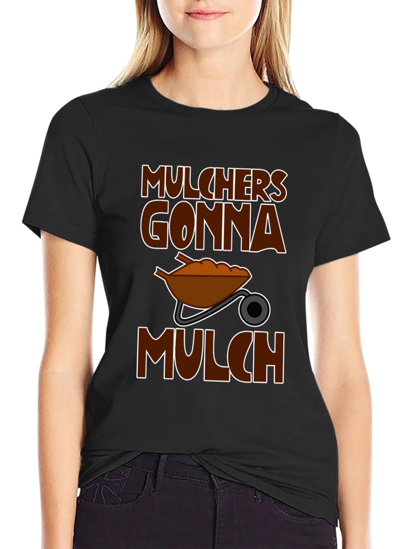 Black Mulchers Gonna Mulch T-Shirt Funny Gardening Tee view 2