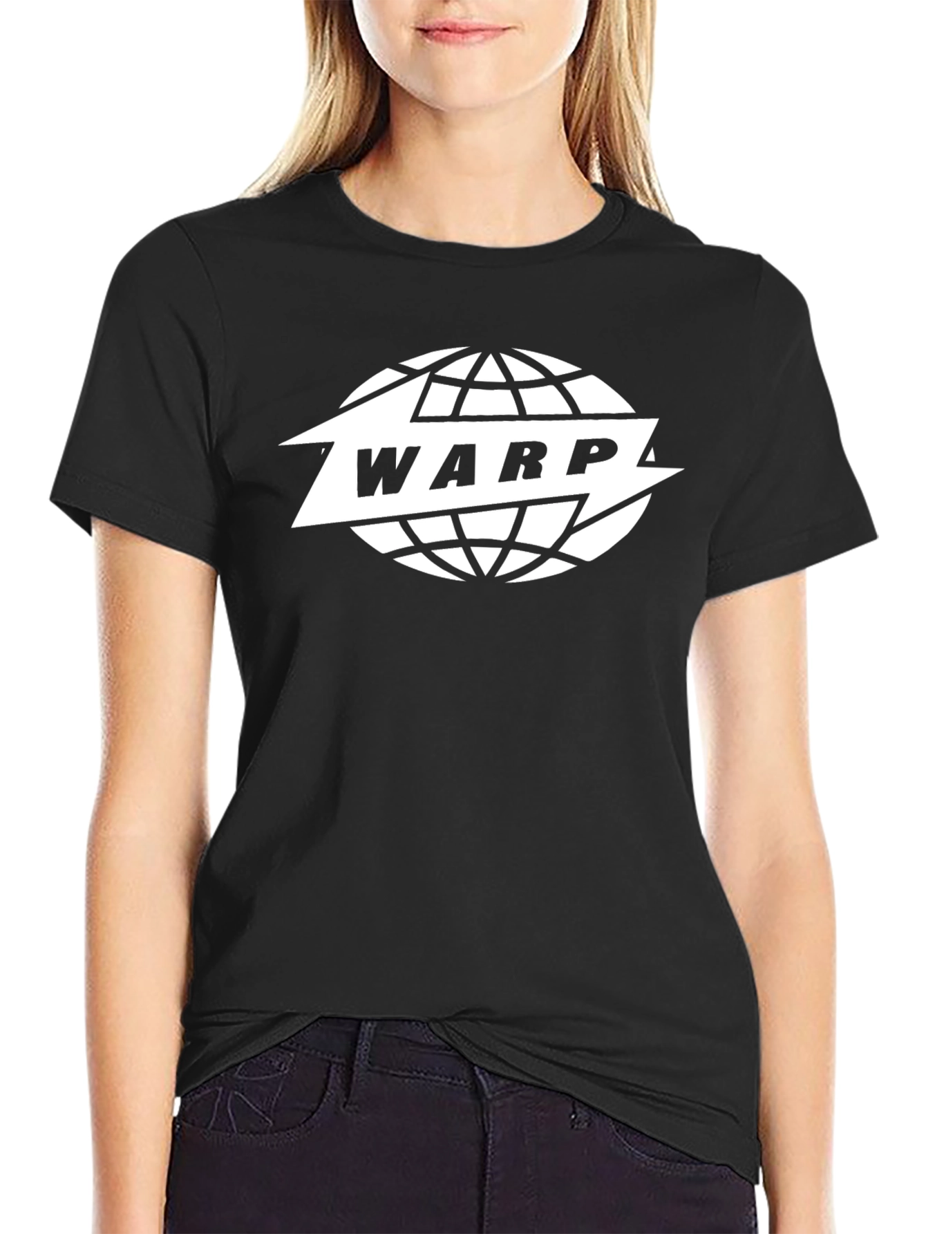 Black Warp Speed Black T-Shirt - Graphic Tee view 2