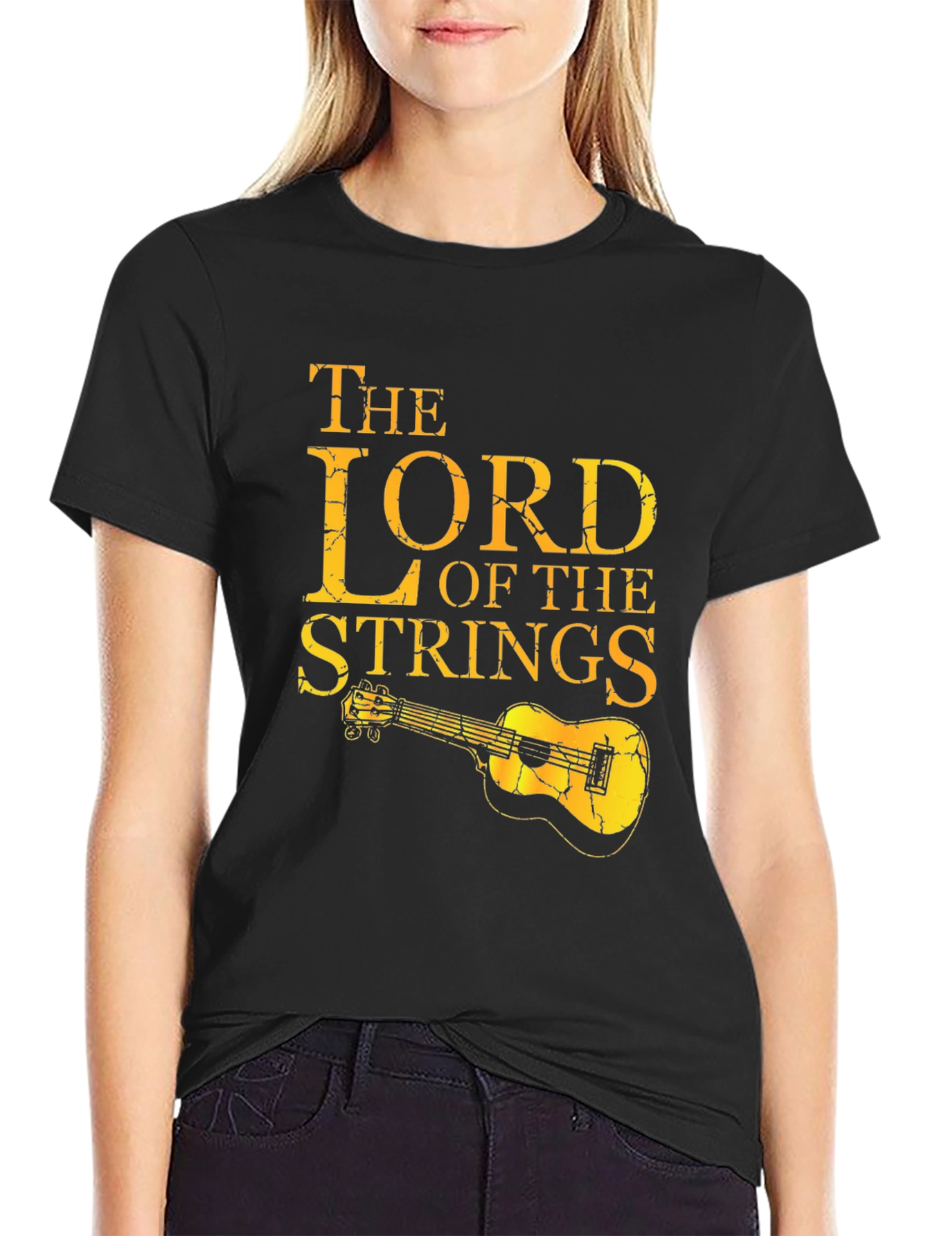 Black Lord of the Strings Graphic Tee view 2