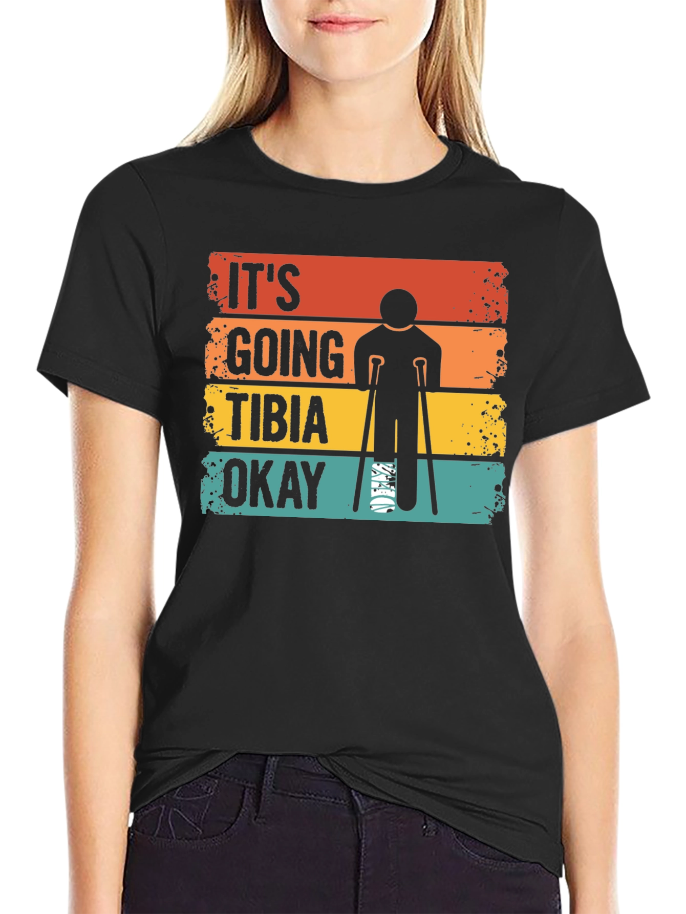 Black It's Going Tibia Okay T-Shirt view 2