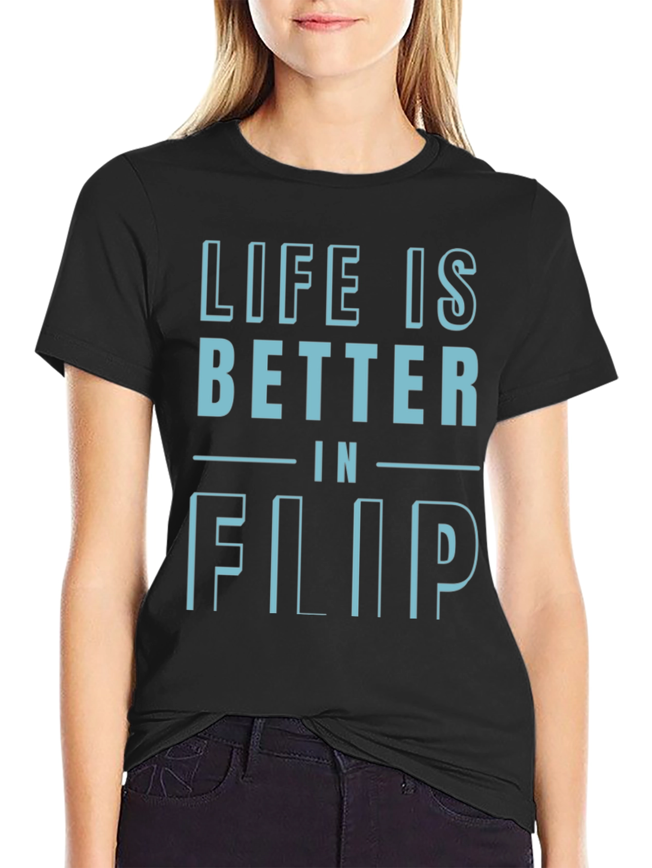Black Life is Better in Flip T-Shirt - Black view 2