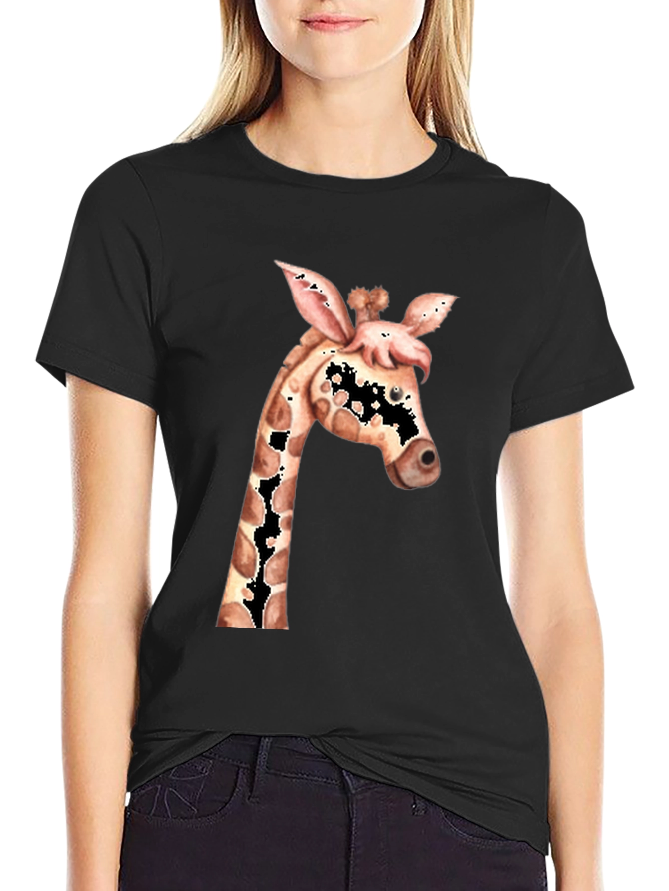 Black Giraffe Graphic Tee view 2
