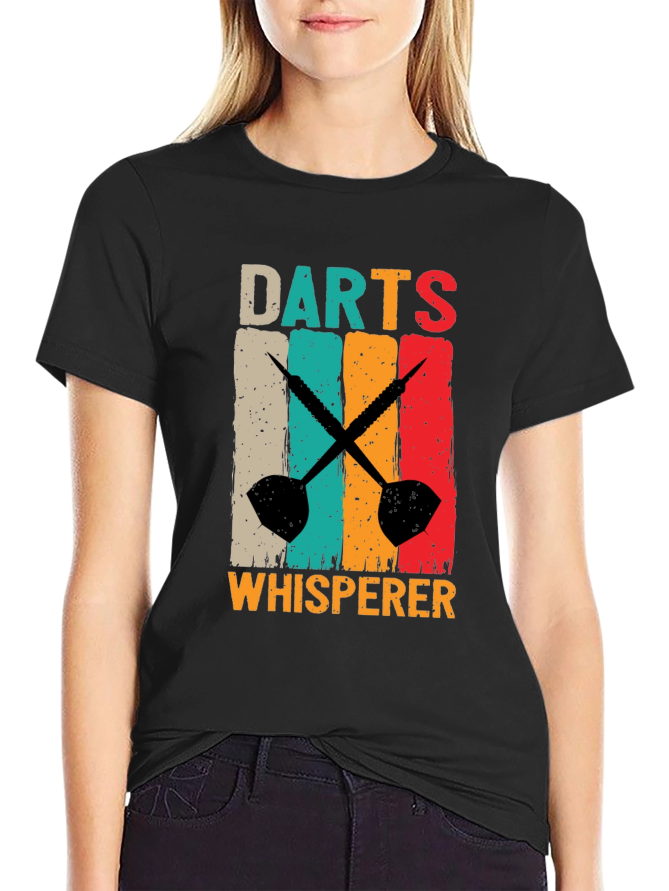 Black Darts Whisperer Graphic T-Shirt view 2