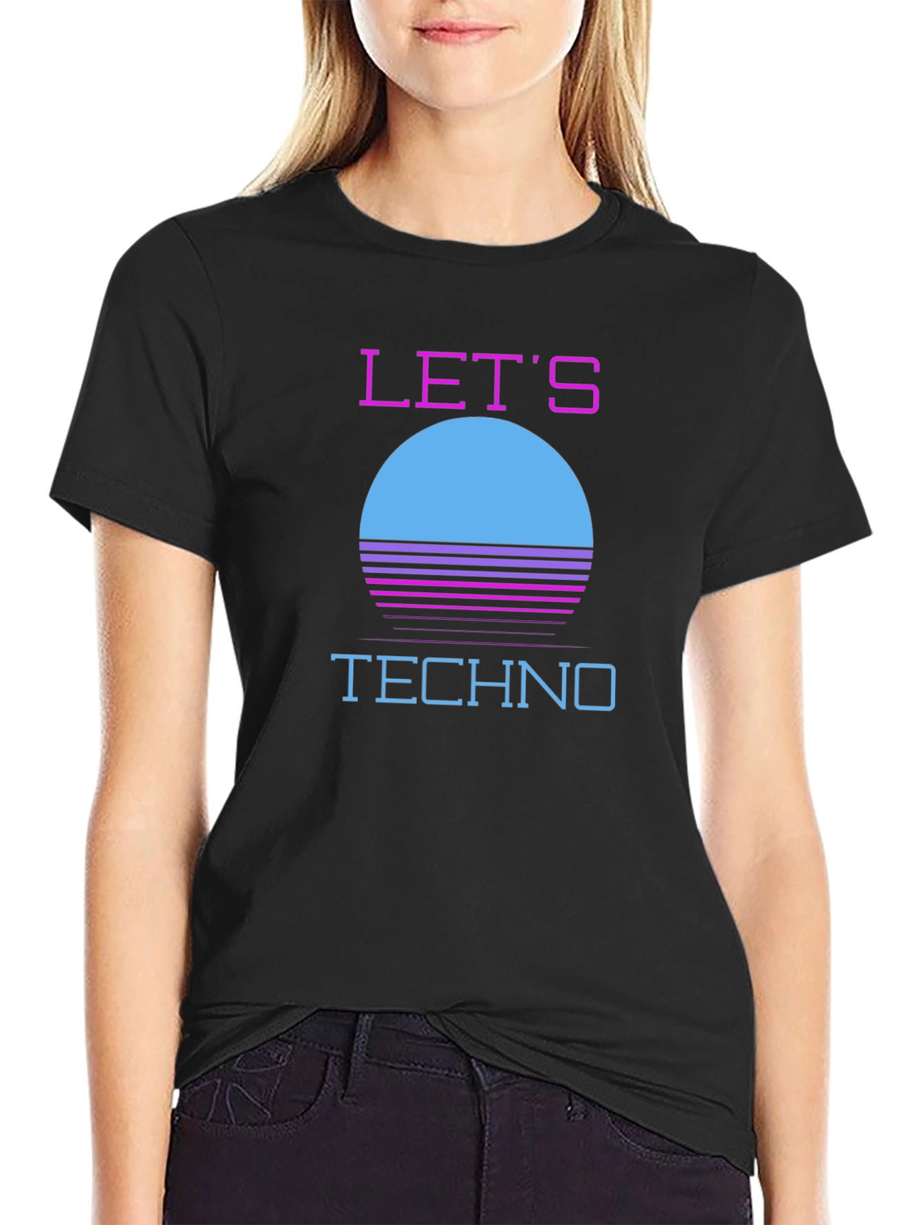 Retro Let's Techno T-Shirt - 80s Inspired Design - 2