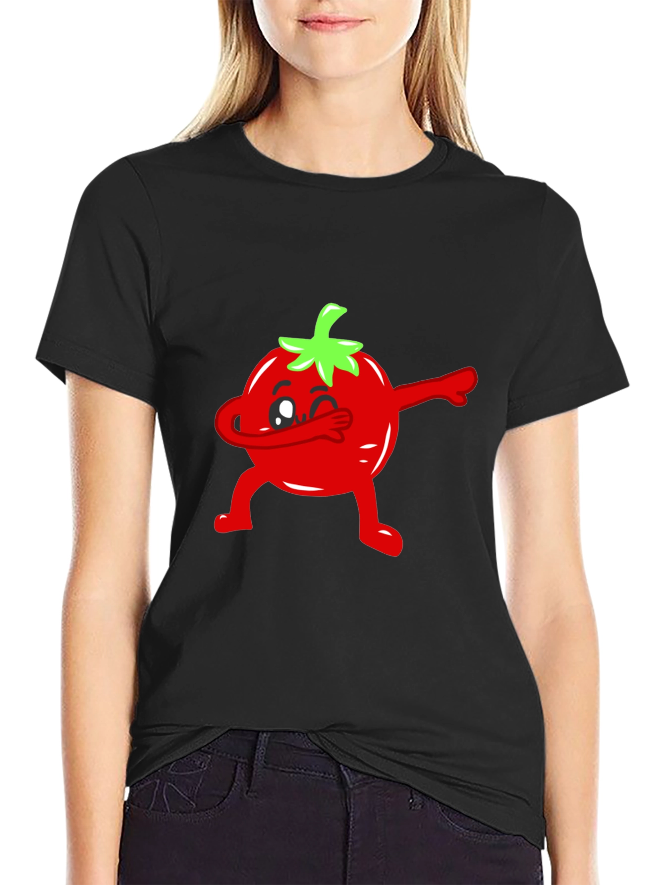 Dabbing Tomato Graphic Tee - Funny Food T-Shirt - 2