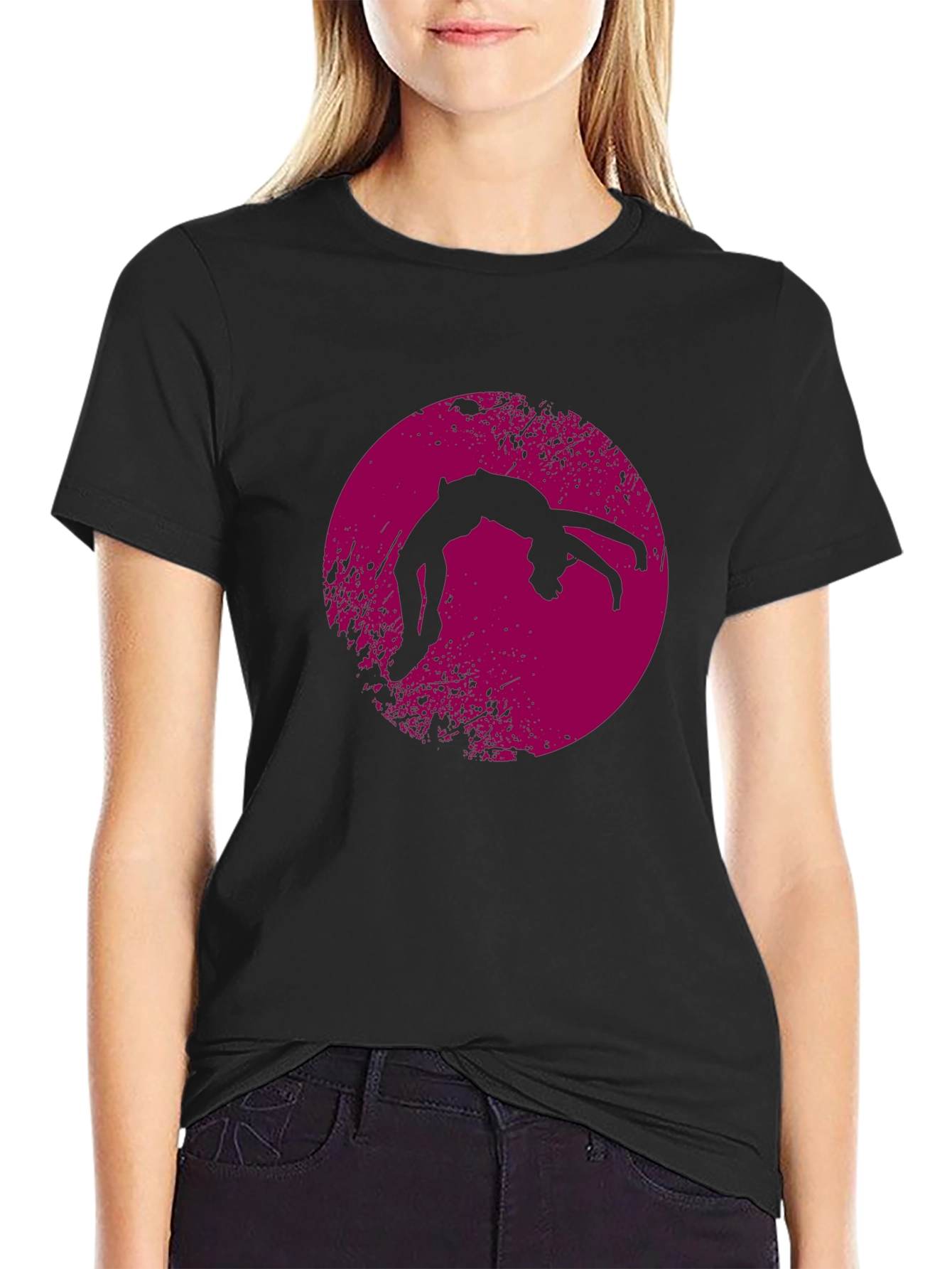 Gymnast Silhouette Tee -  Unique Graphic Print - 2