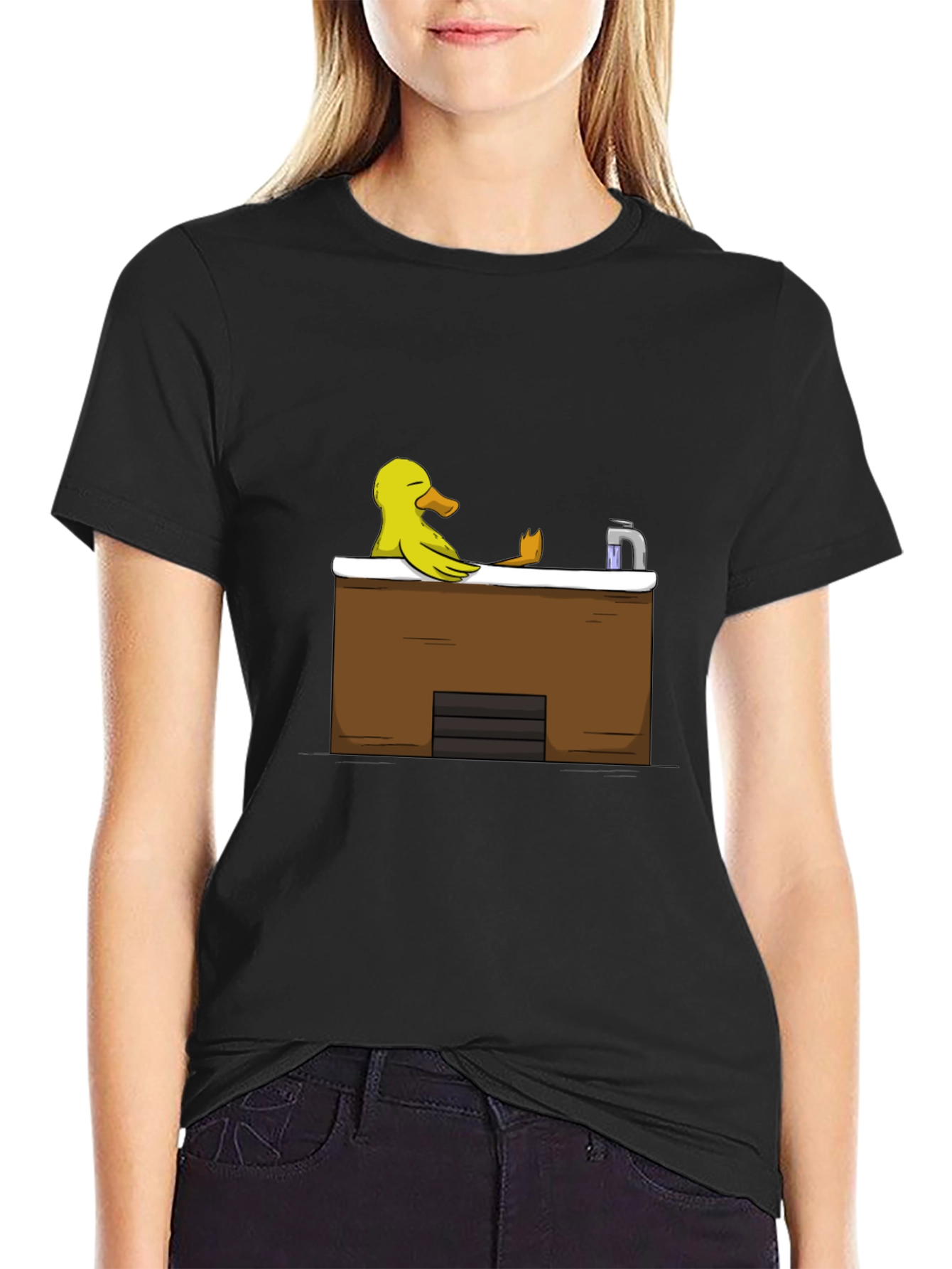 Black Duck in Tub Black T-Shirt view 2