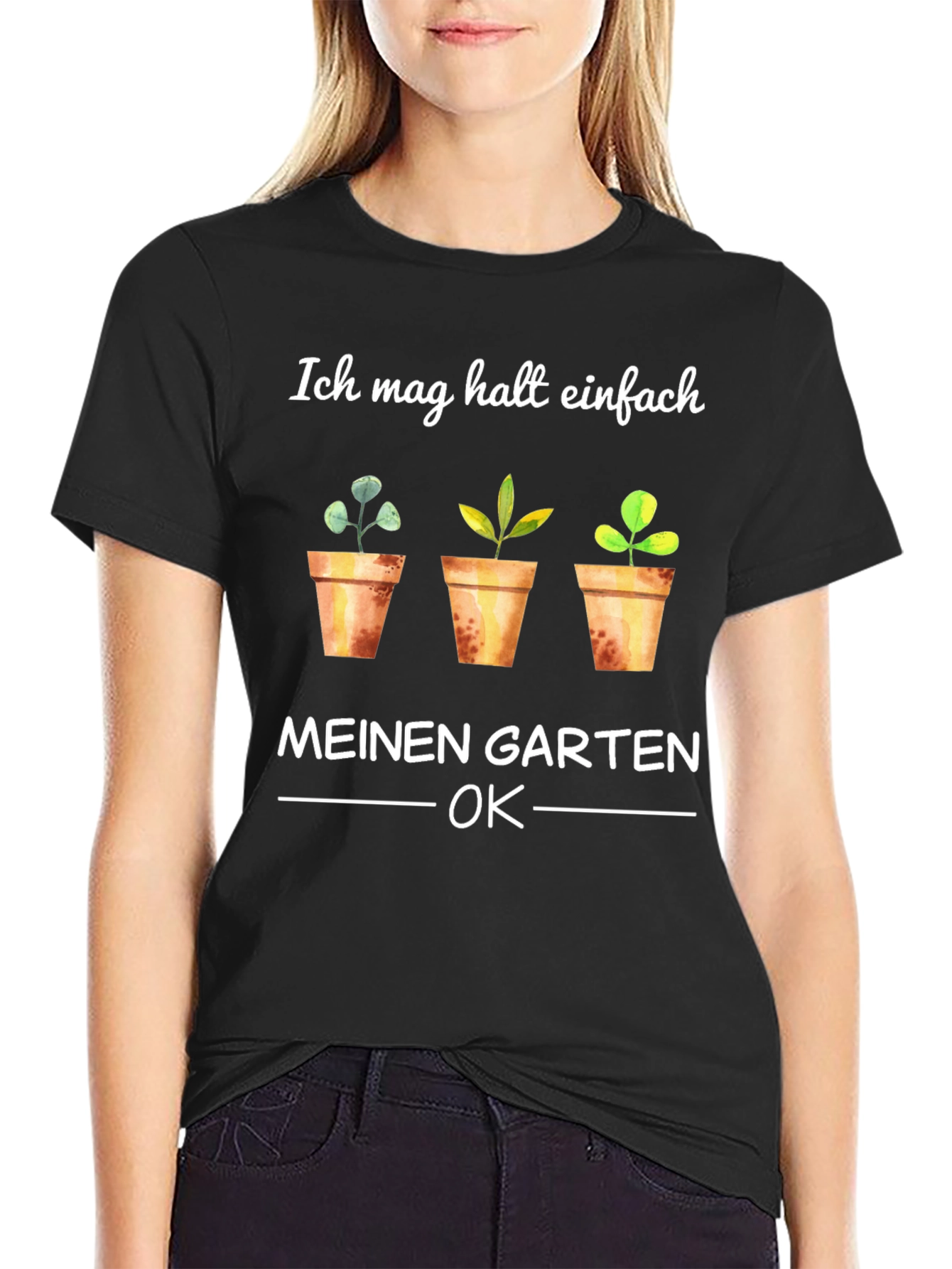Black Ich Mag Meinen Garten OK T-Shirt view 2
