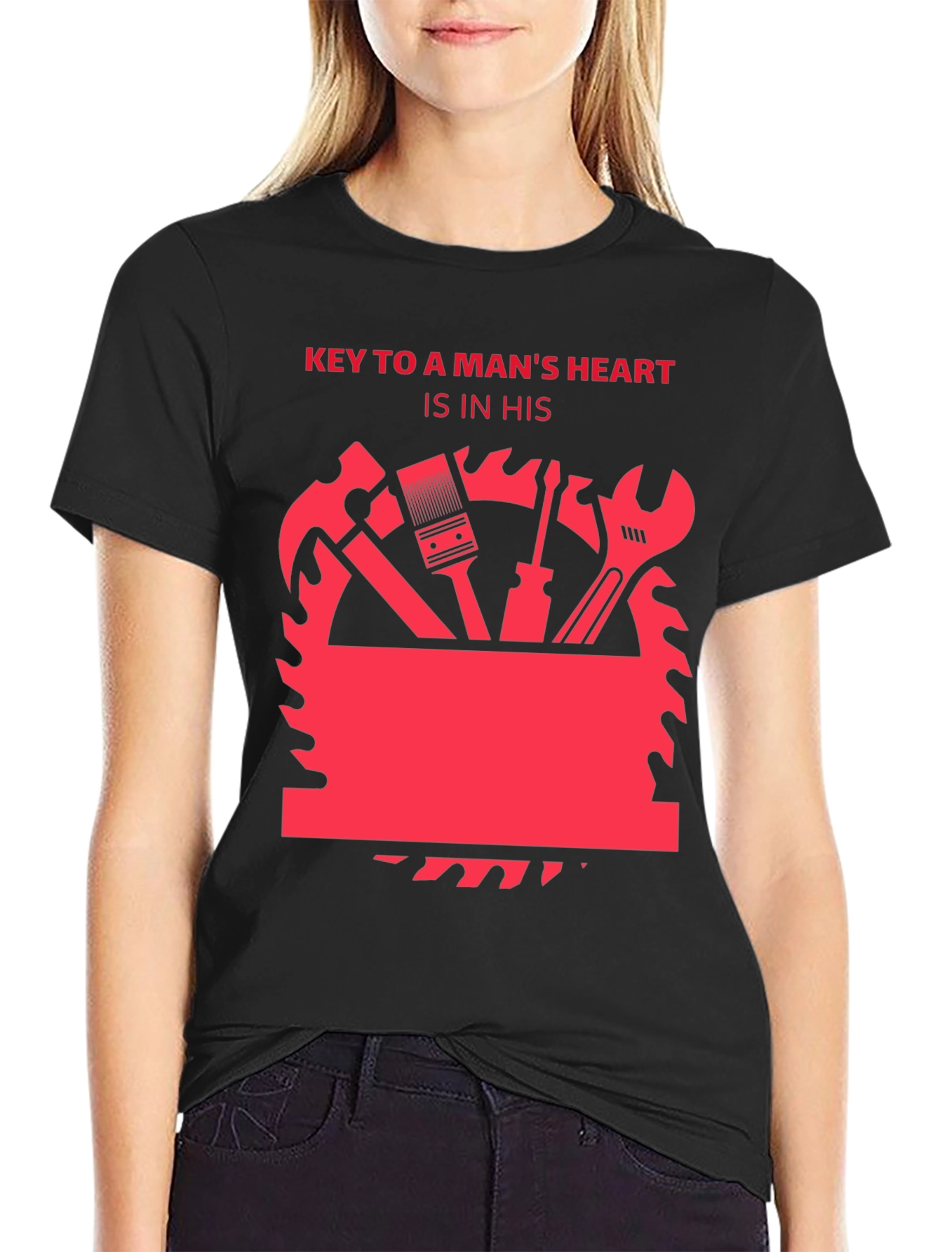 Black Key to a Man's Heart Graphic T-Shirt view 2