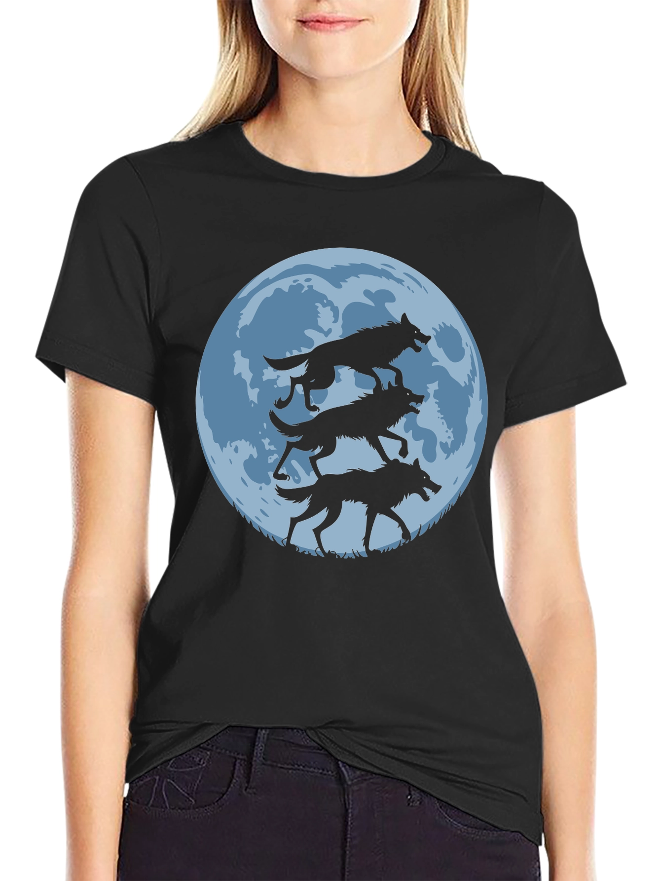 Wolf Moon Graphic Tee - Black - 2