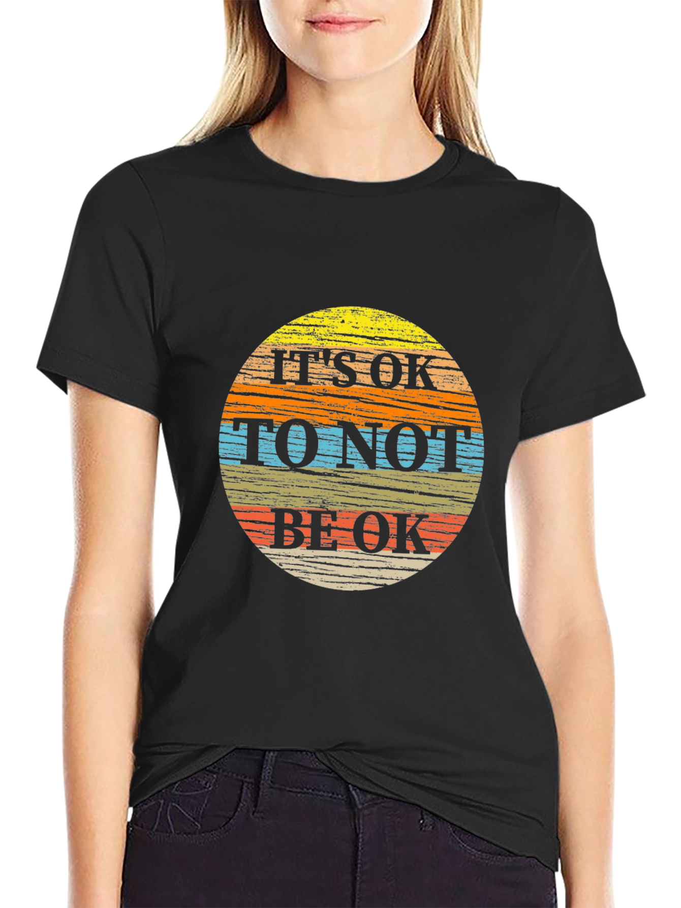 Black It's OK To Not Be OK T-Shirt - Black view 2