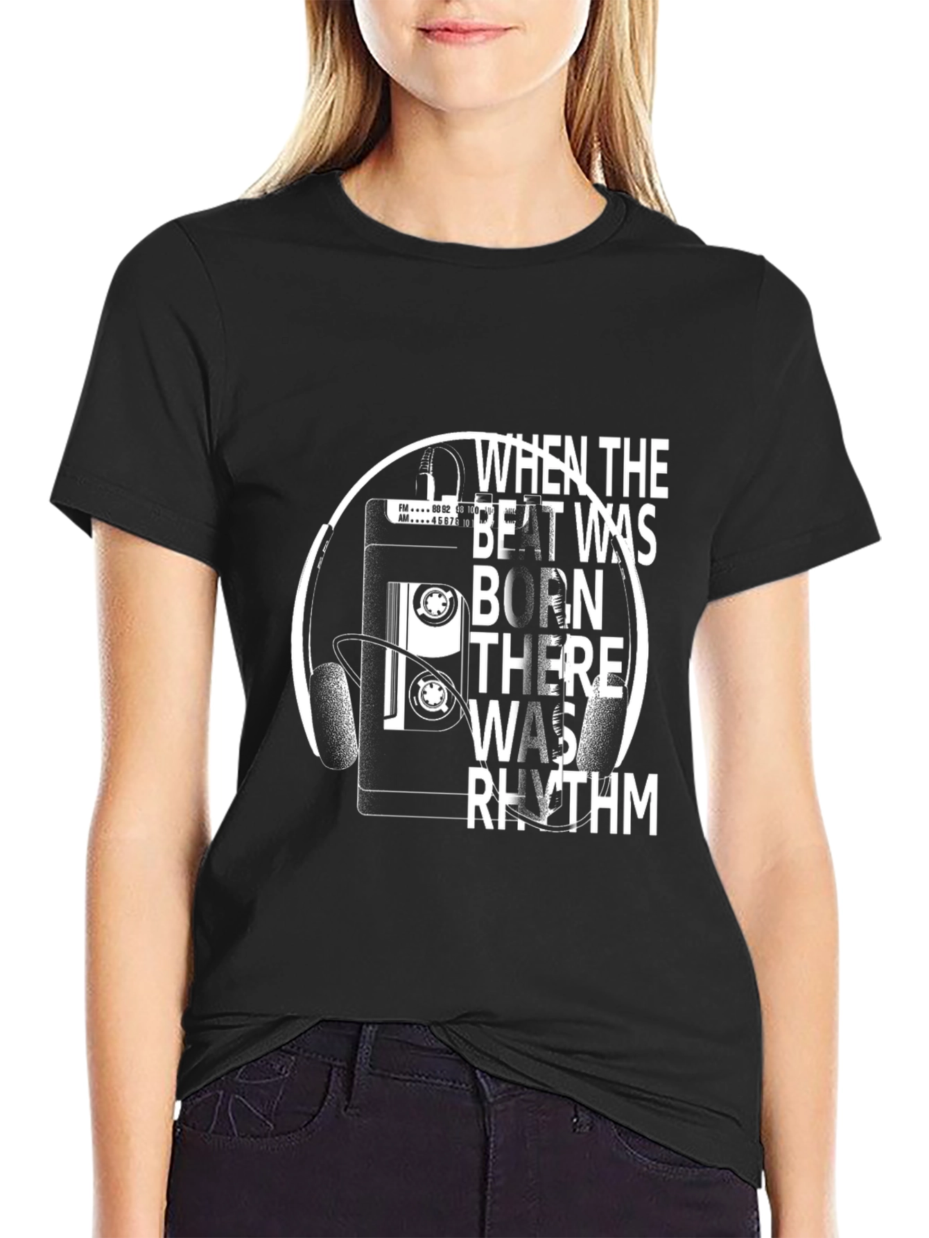 Black When The Beat Was Born T-Shirt view 2