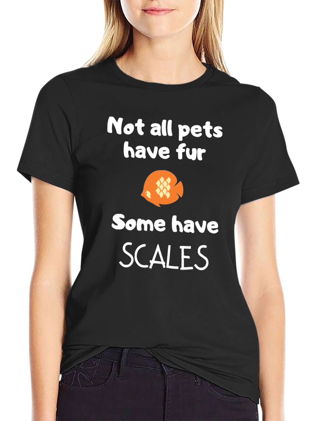Black Not All Pets Have Fur T-Shirt view 2