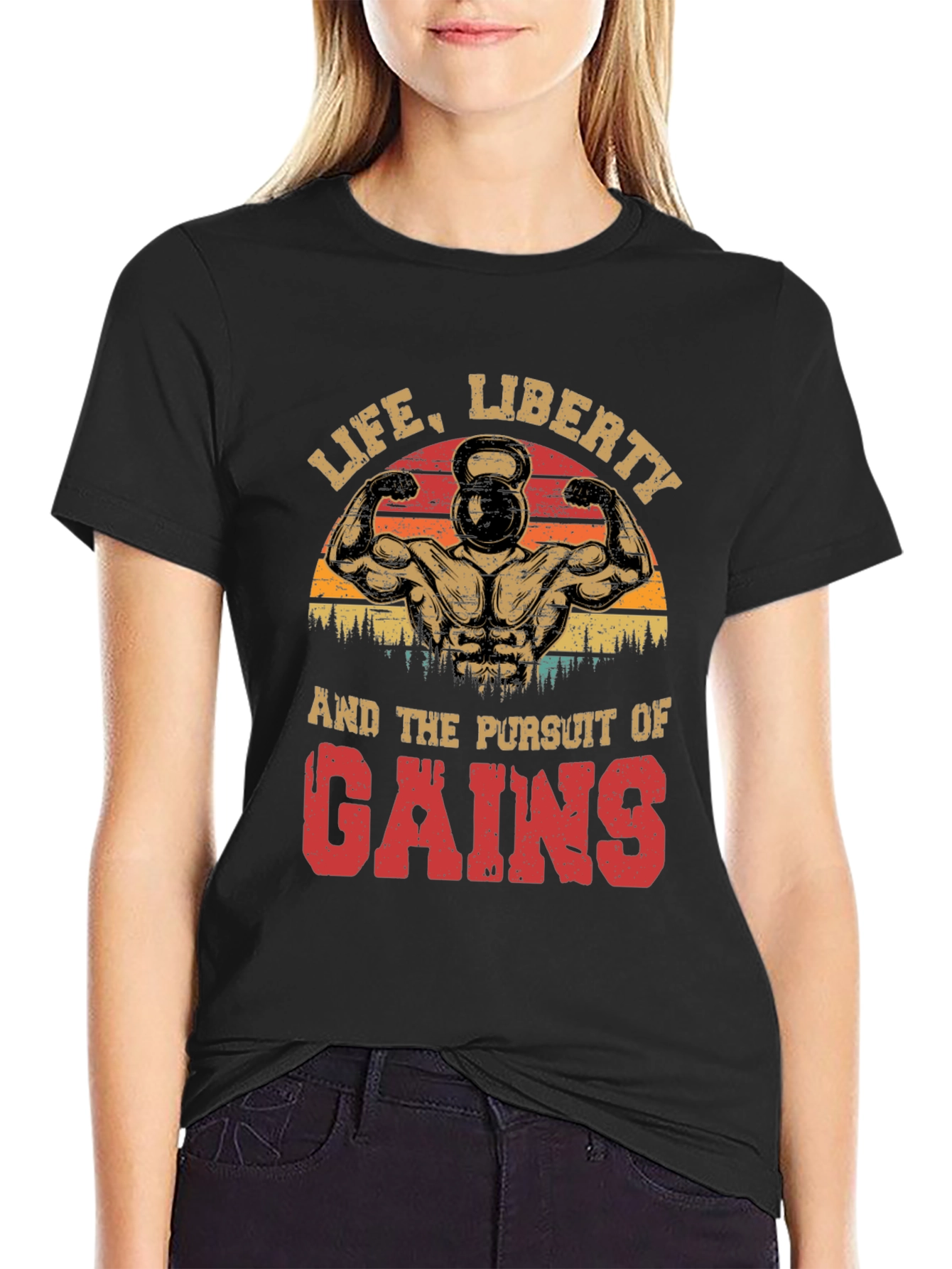 Black Life, Liberty, Gains T-Shirt view 2