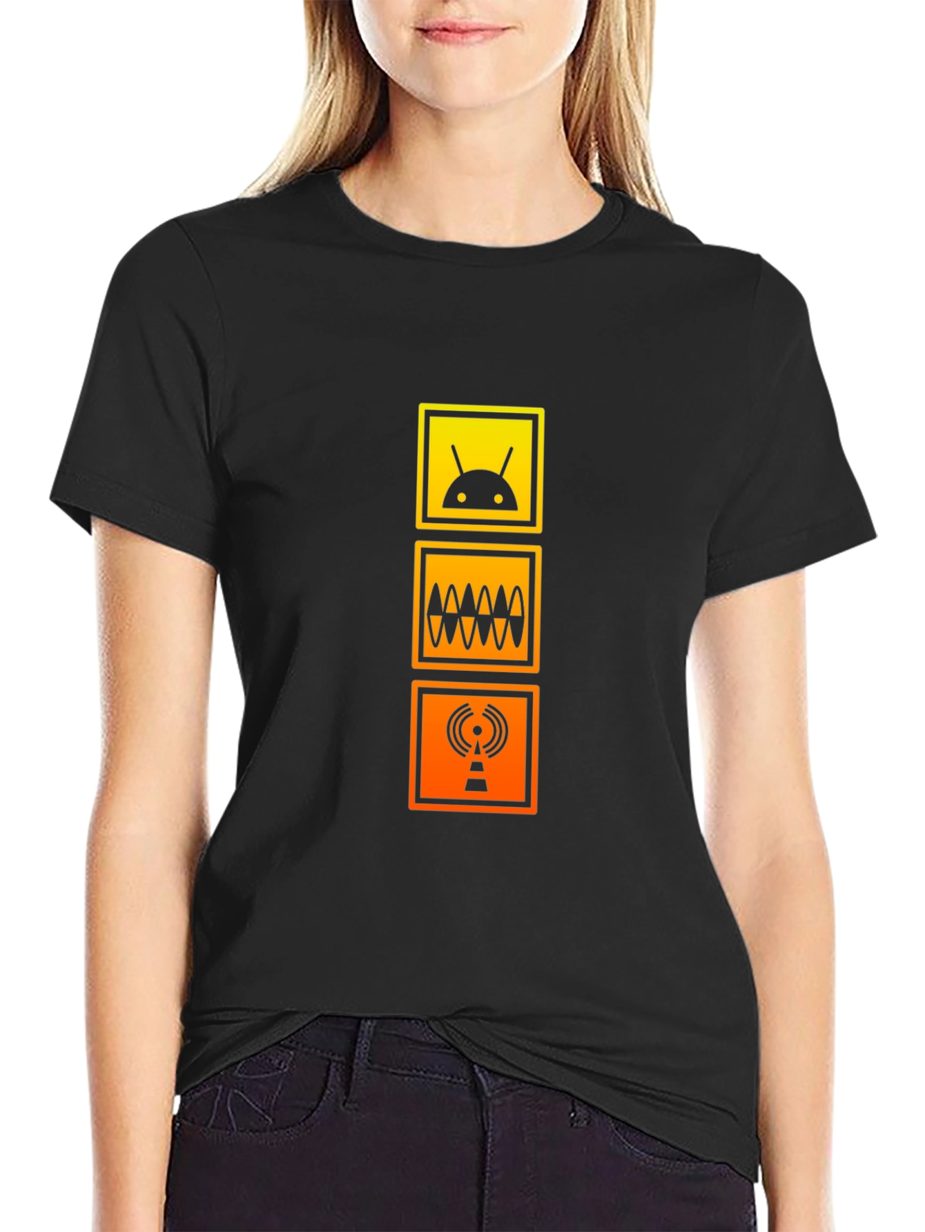 Geek Chic Graphic Tee - Android, Wave, Radio - 2