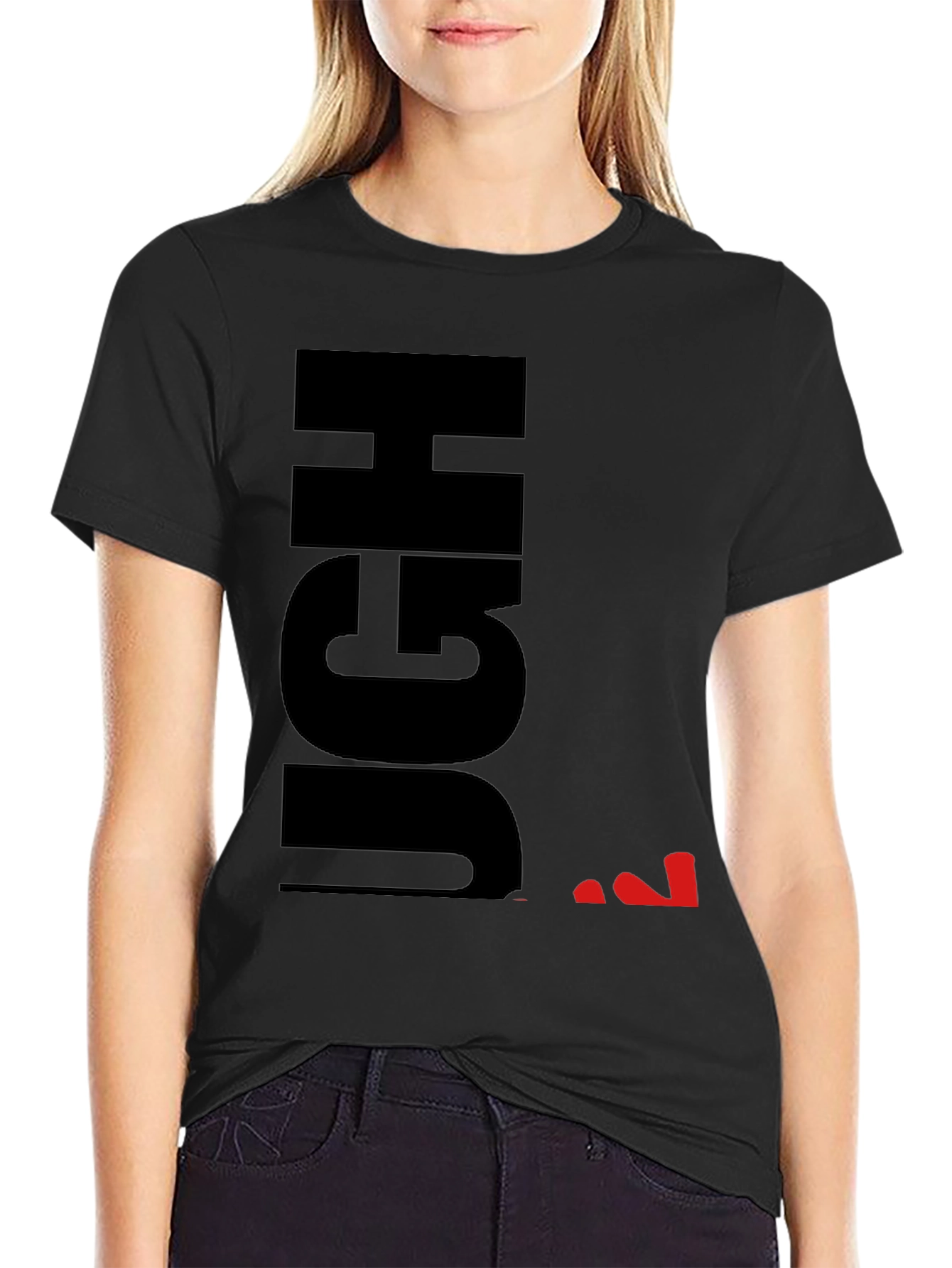 Black Ugh Sarcastic Graphic T-Shirt - Black view 2