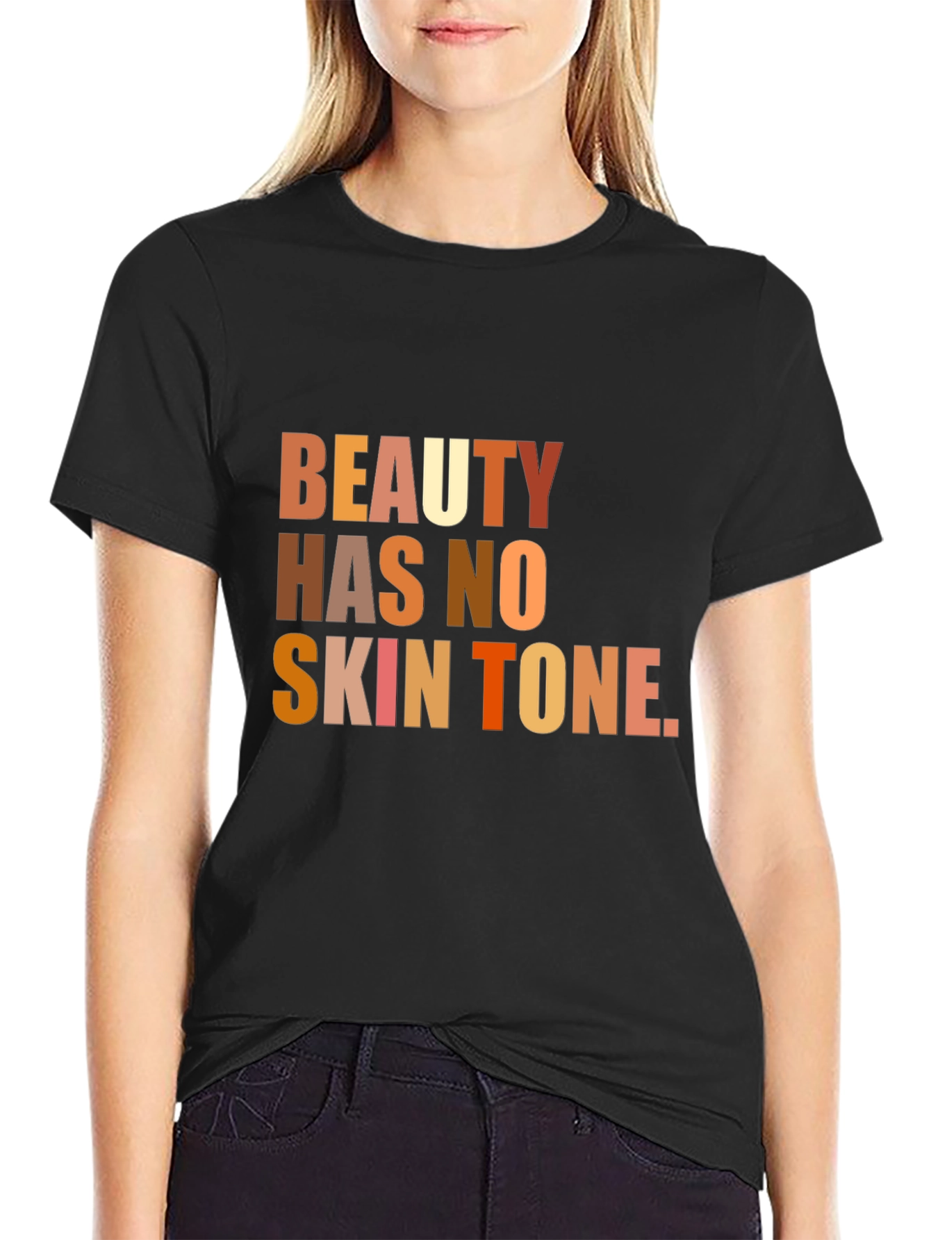 Black Beauty Has No Skin Tone Graphic T-Shirt - Black view 2