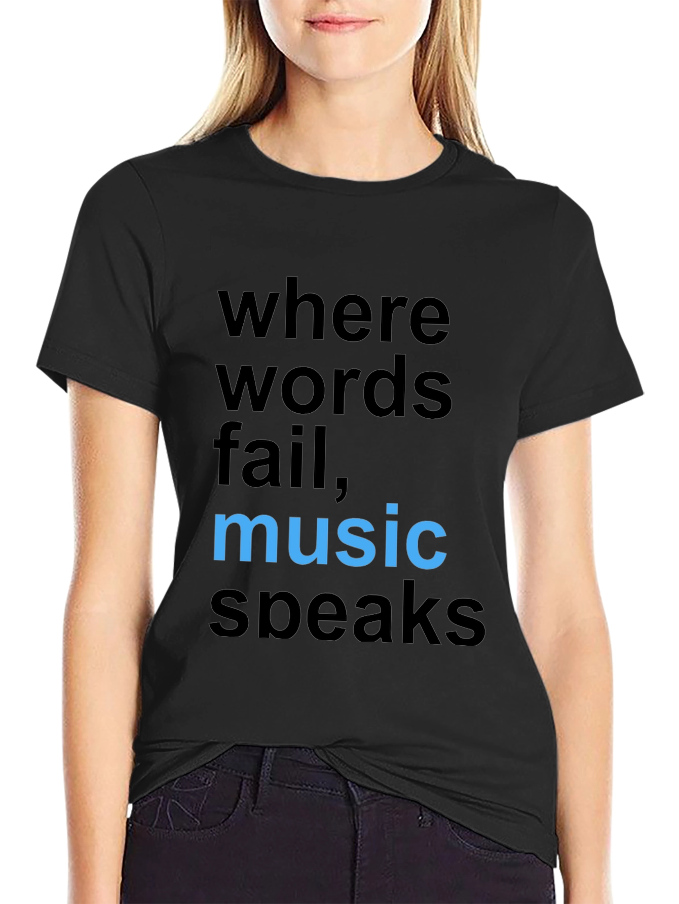 Black Music Speaks Graphic Tee - Stylish Cotton Comfort view 2