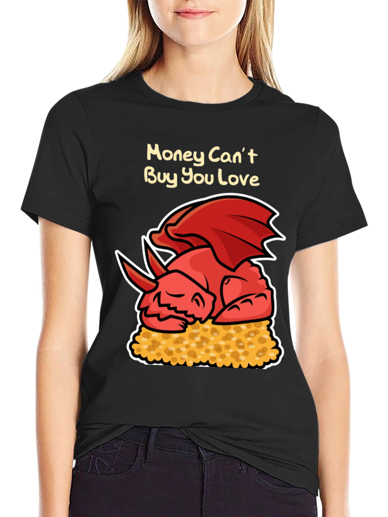 Black Money Can't Buy You Love Dragon T-Shirt view 2