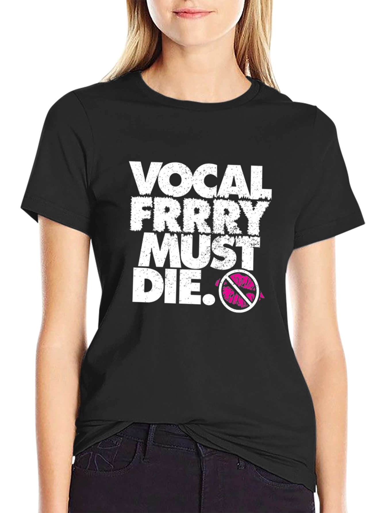 Black Vocal Frrry Must Die Black Graphic Tee view 2