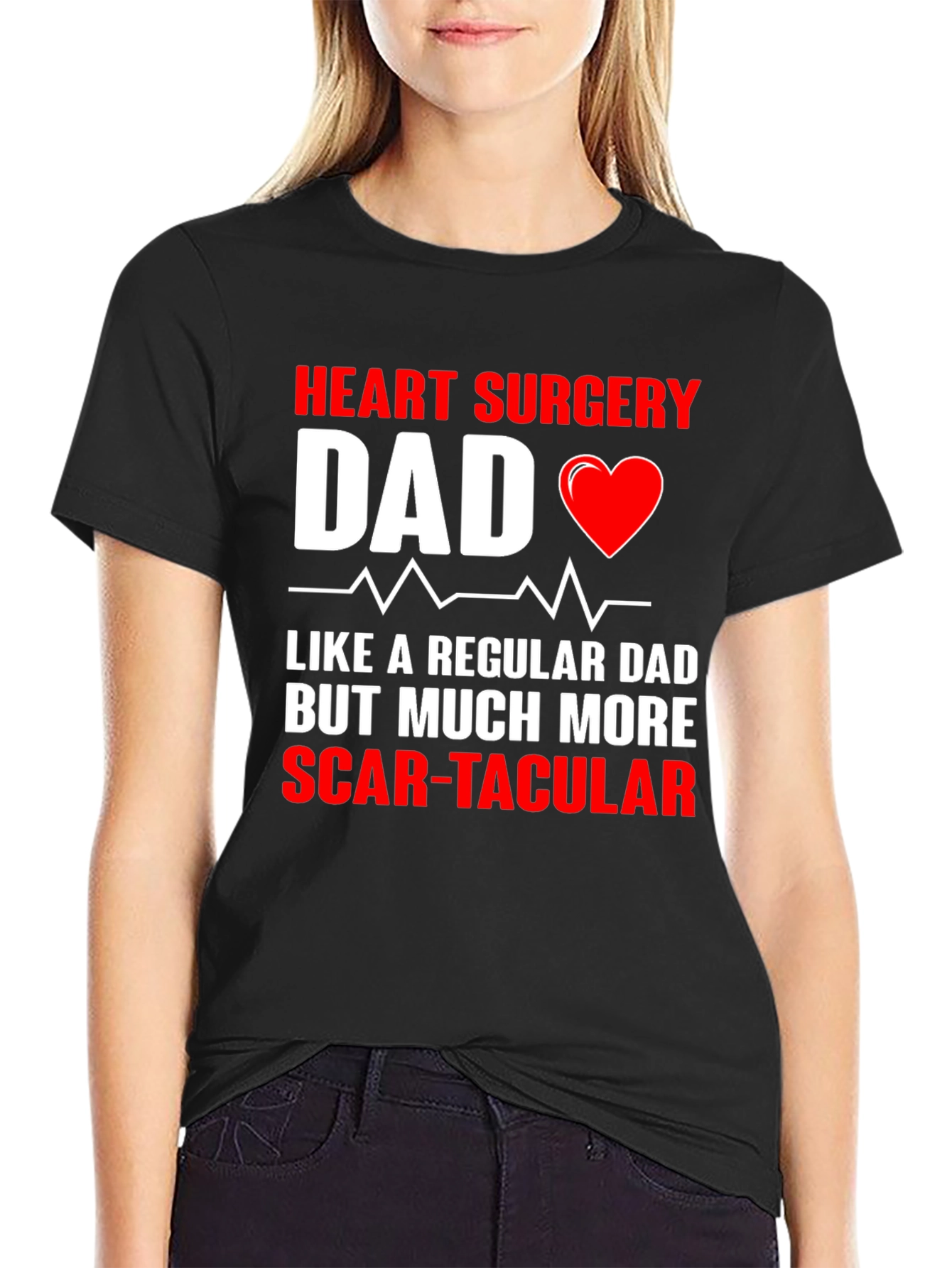 Black Heart Surgery Dad Graphic Tee view 2