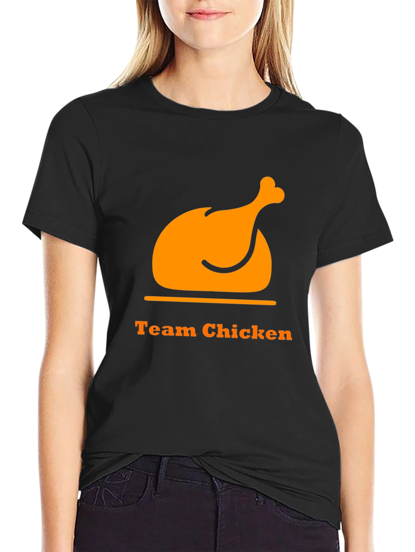 Black Team Chicken T-Shirt - Funny Cookout Apparel view 2