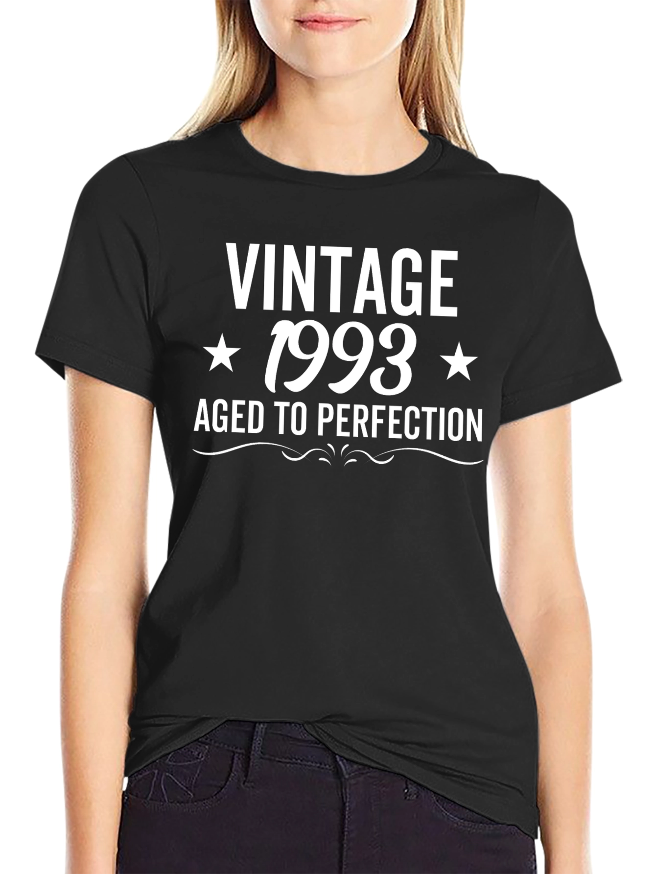 Black Vintage 1993 Aged to Perfection T-Shirt view 2