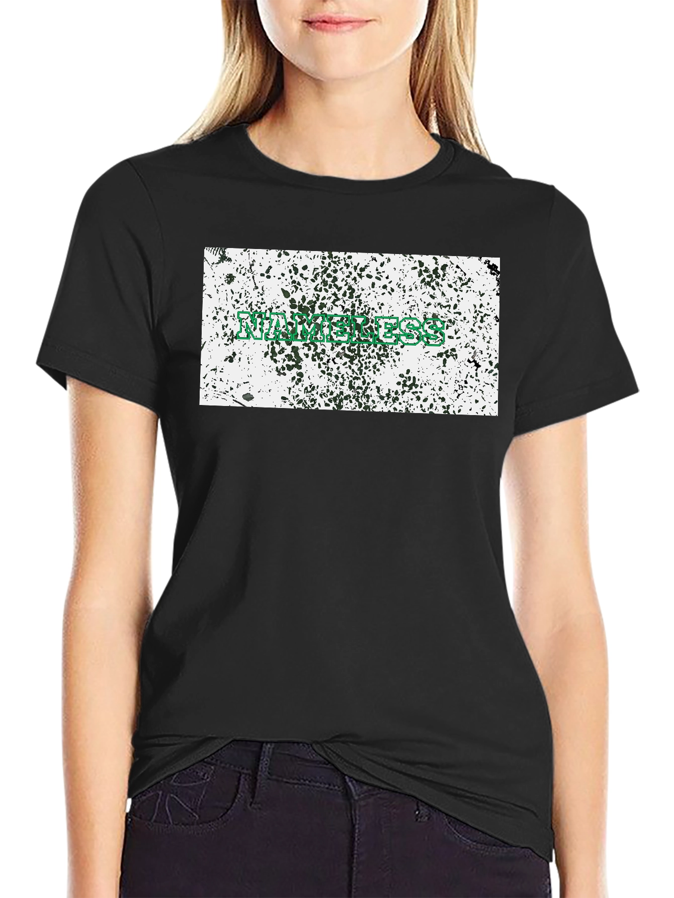 Black Abstract Graphic Print Tee - Relaxed Fit view 2