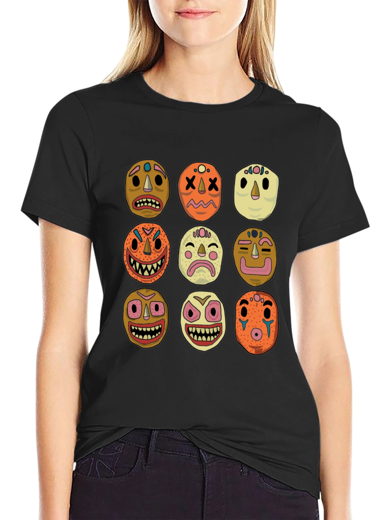 Black Masks Graphic Tee - Unique Design! view 2