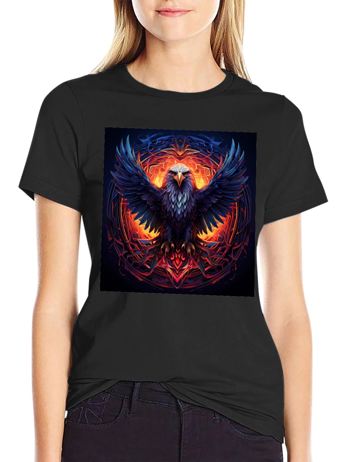 Black Eagle Fire T-Shirt view 2