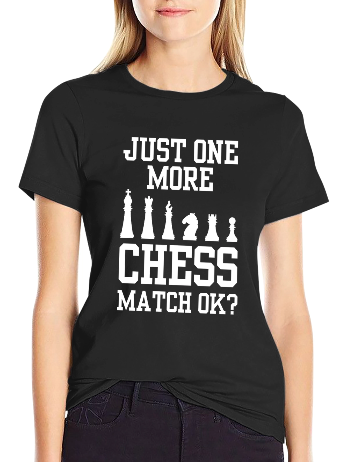 Black Chess Match Graphic Tee - Just One More view 2