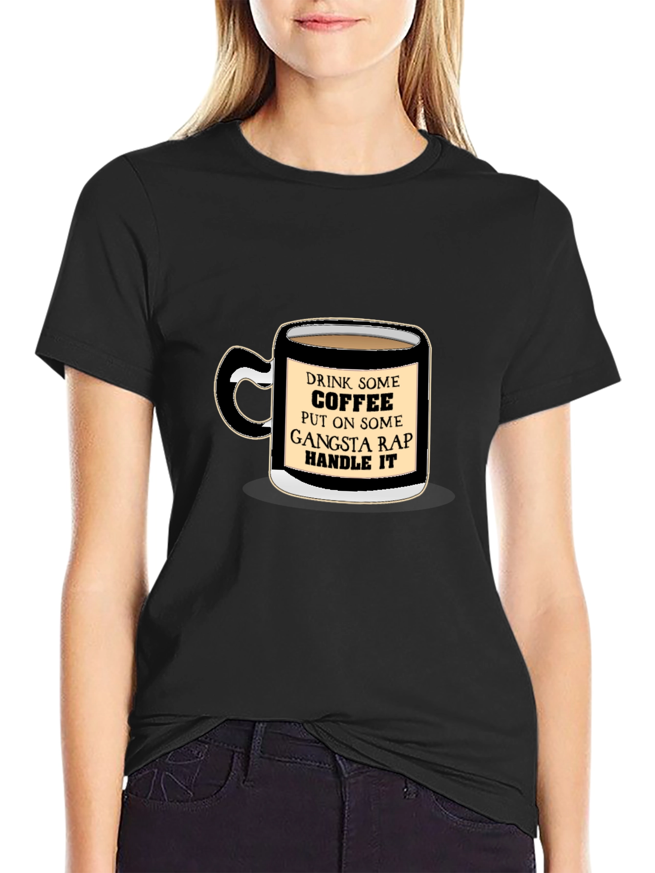 Black Coffee & Gangsta Rap T-Shirt view 2