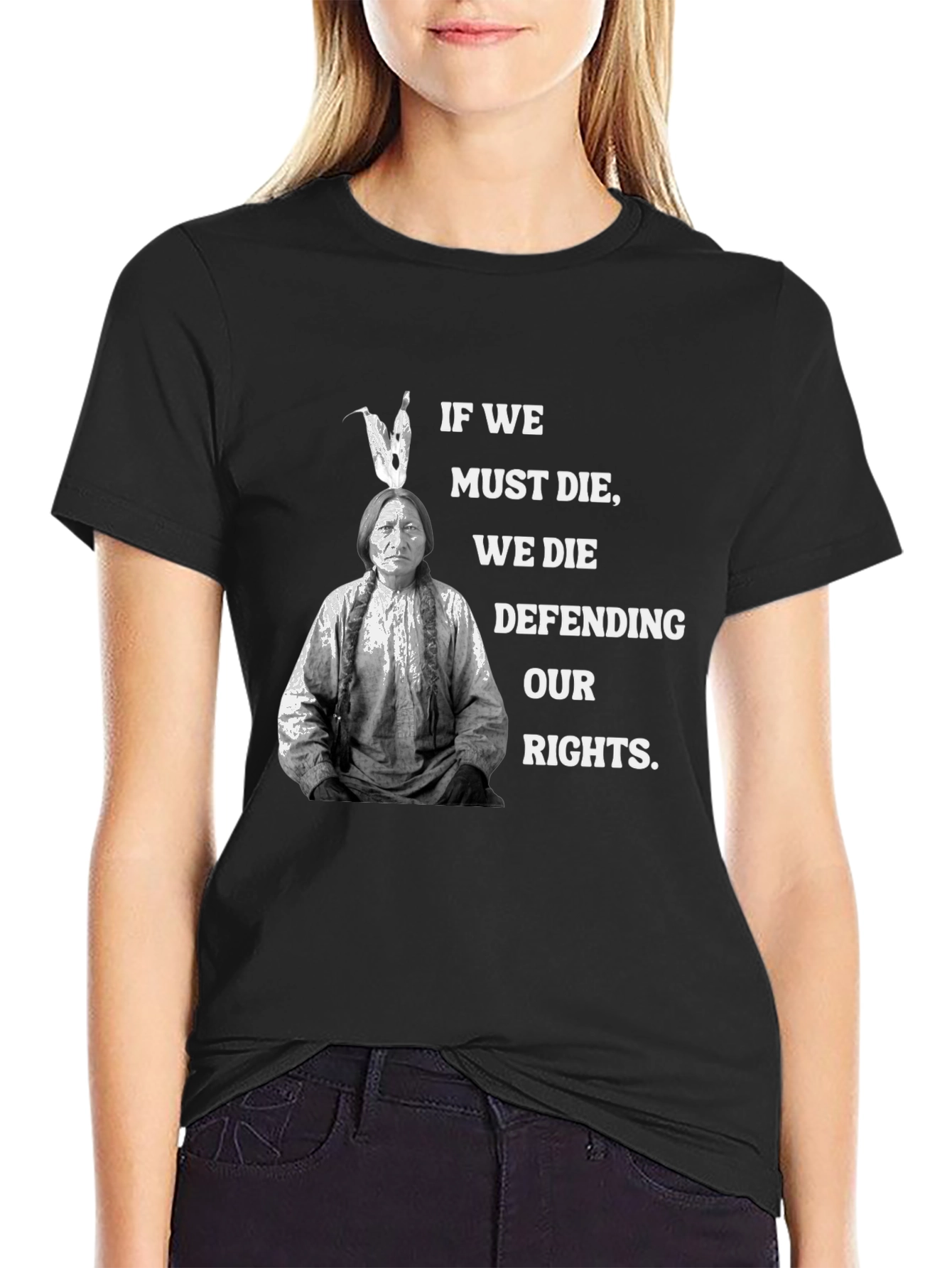 Black Native American Rights Graphic Tee view 2
