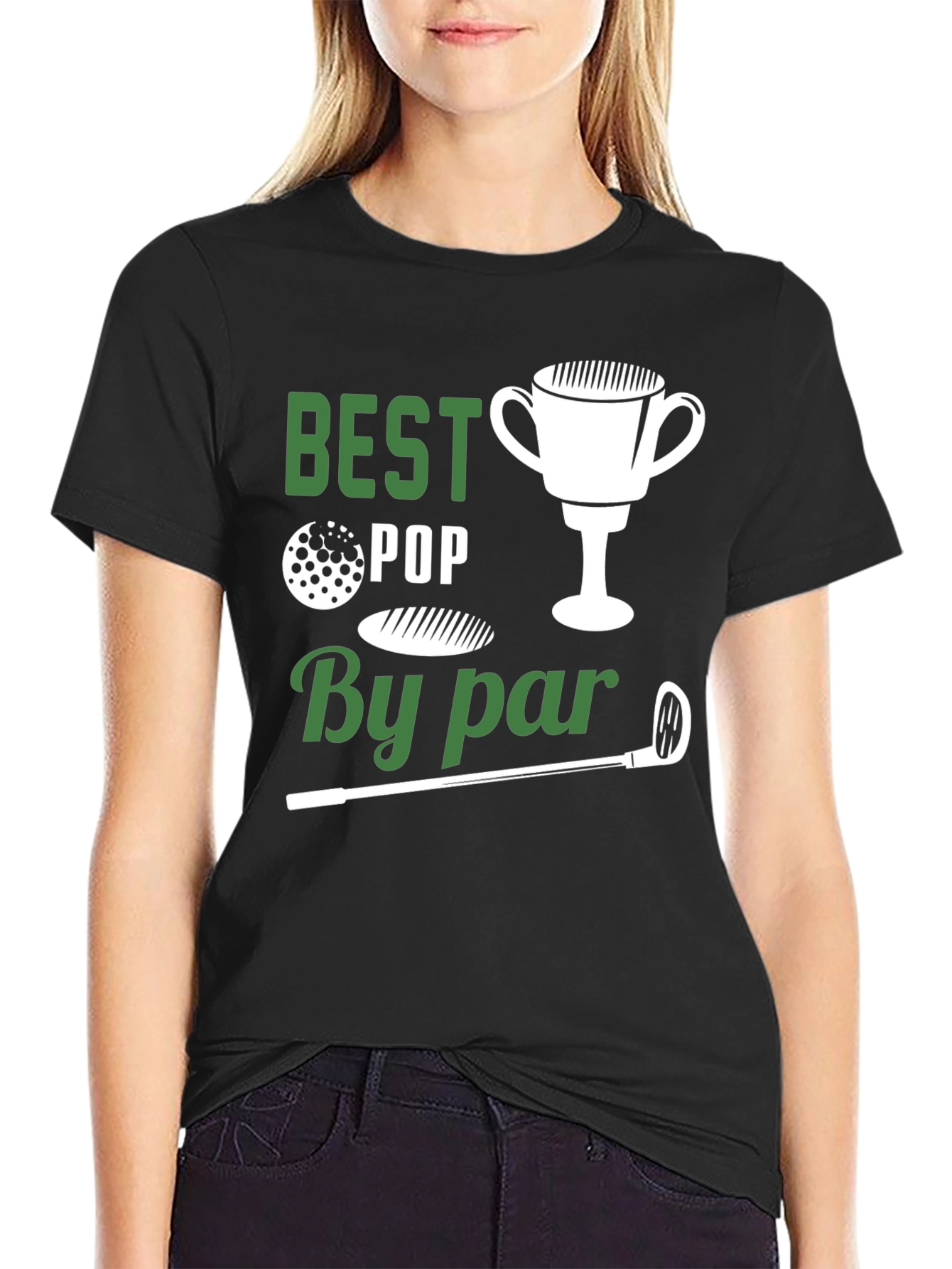 Black Best Pop By Par Golf T-Shirt view 2