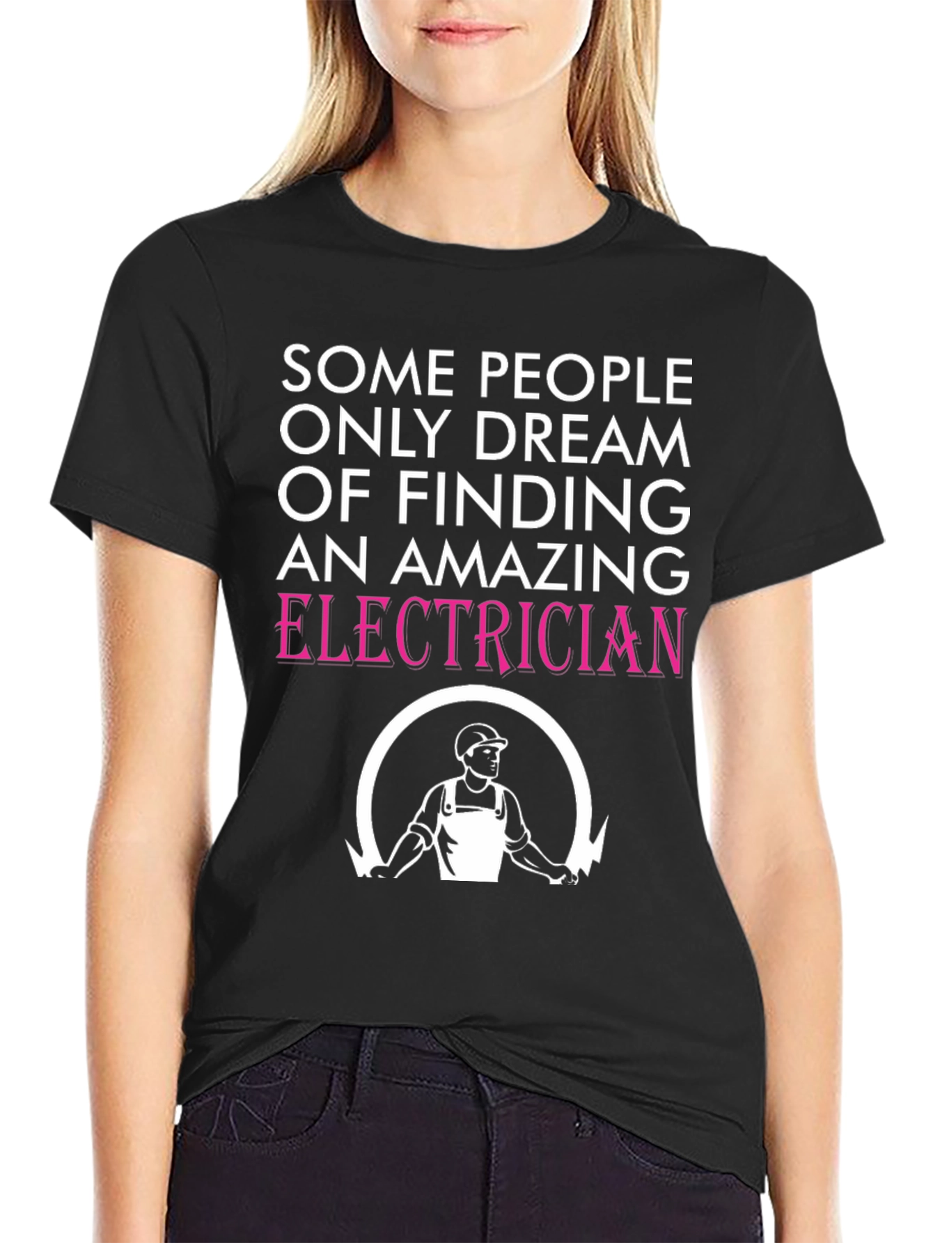 Black Amazing Electrician T-Shirt - Novelty Gift view 2