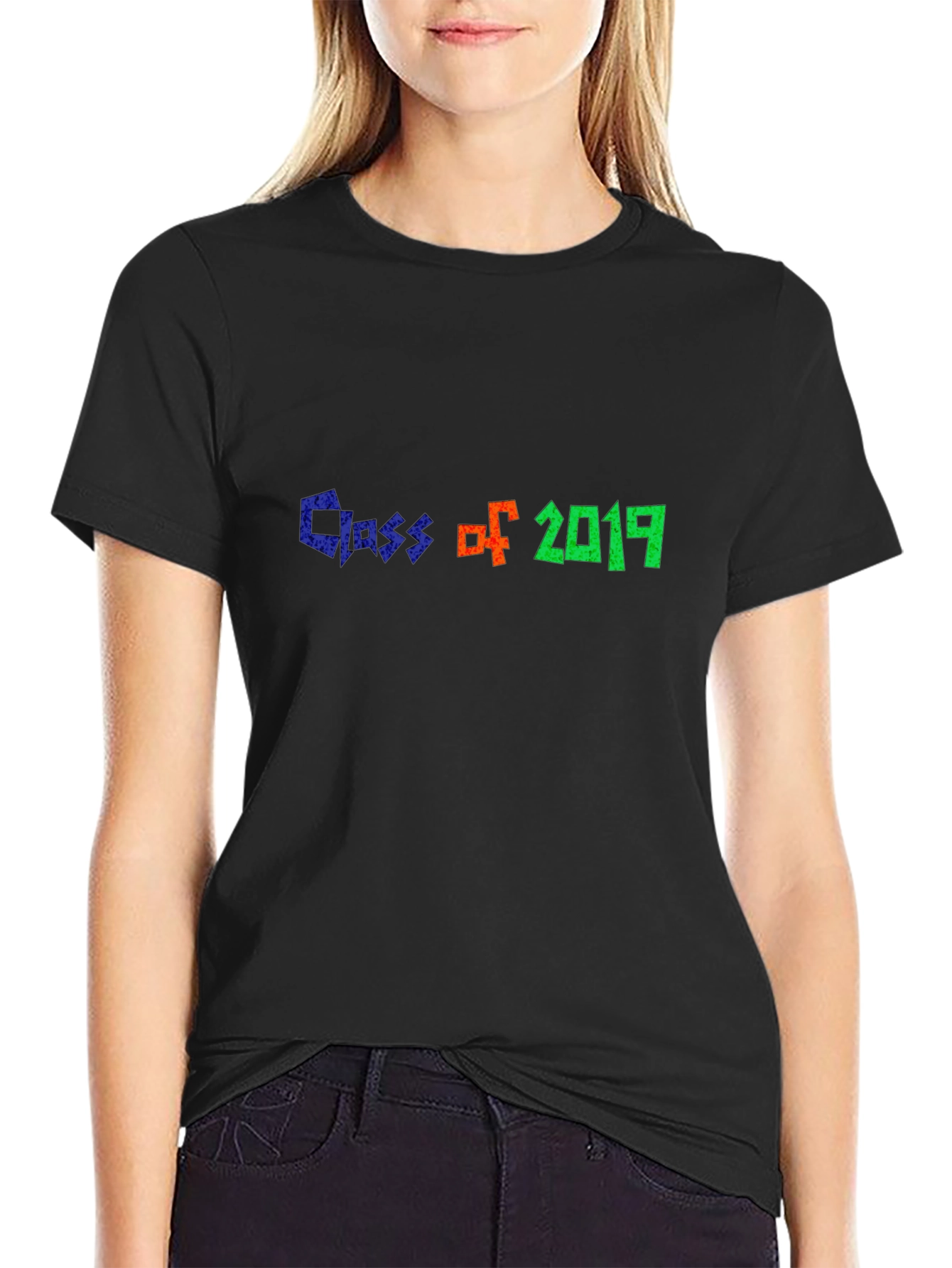 Black Class of 2019 Black T-Shirt view 2