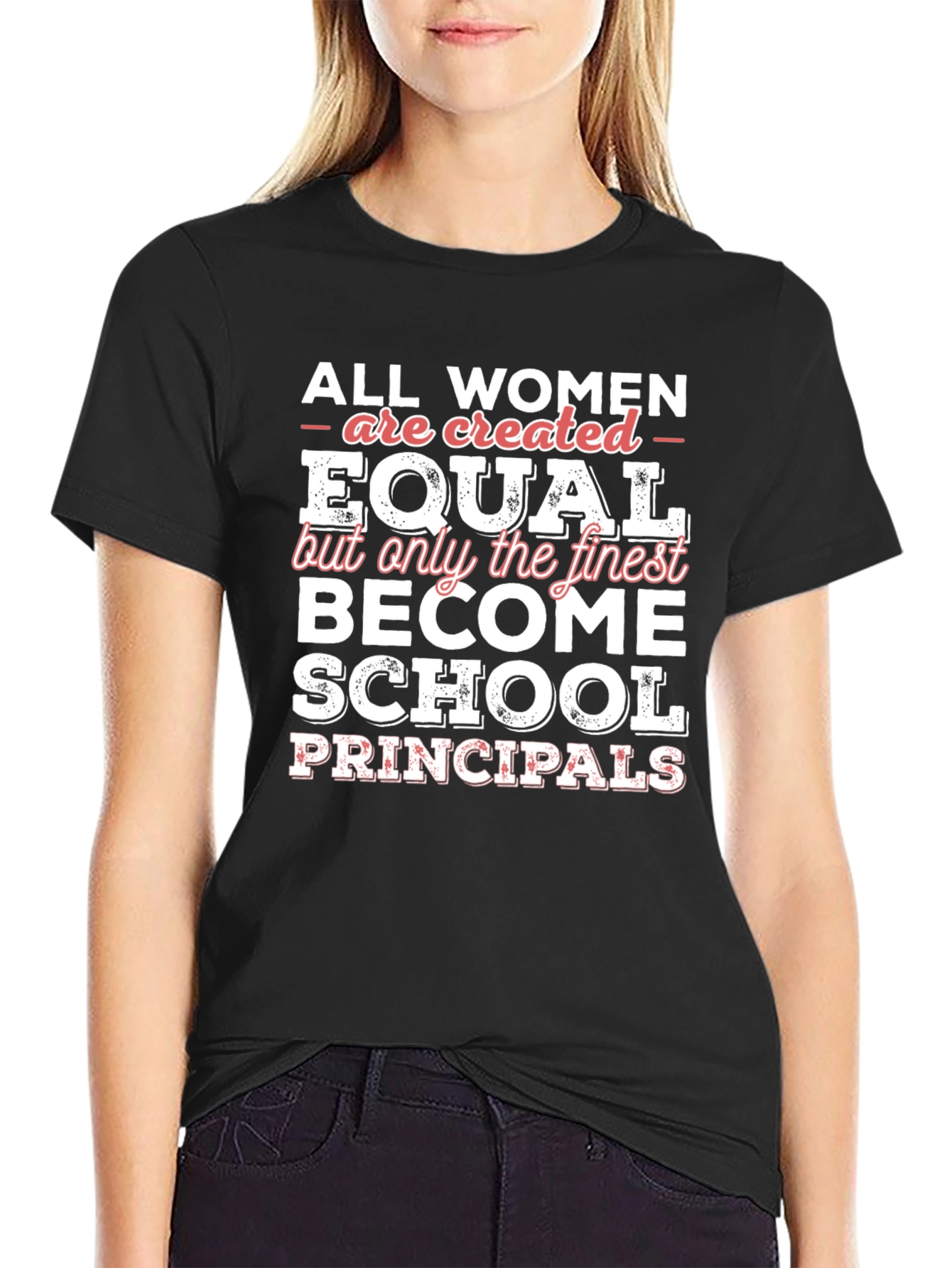 Black Finest School Principal Women's T-Shirt view 2