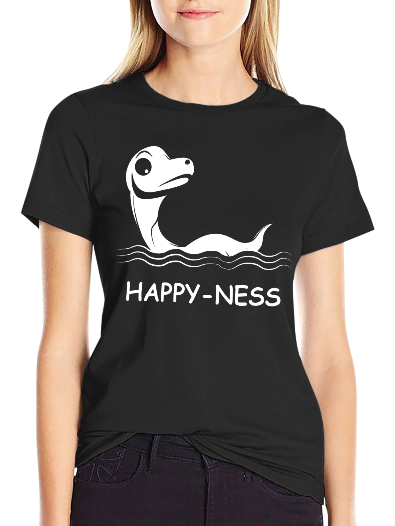 Black Happy-Ness Graphic T-Shirt view 2